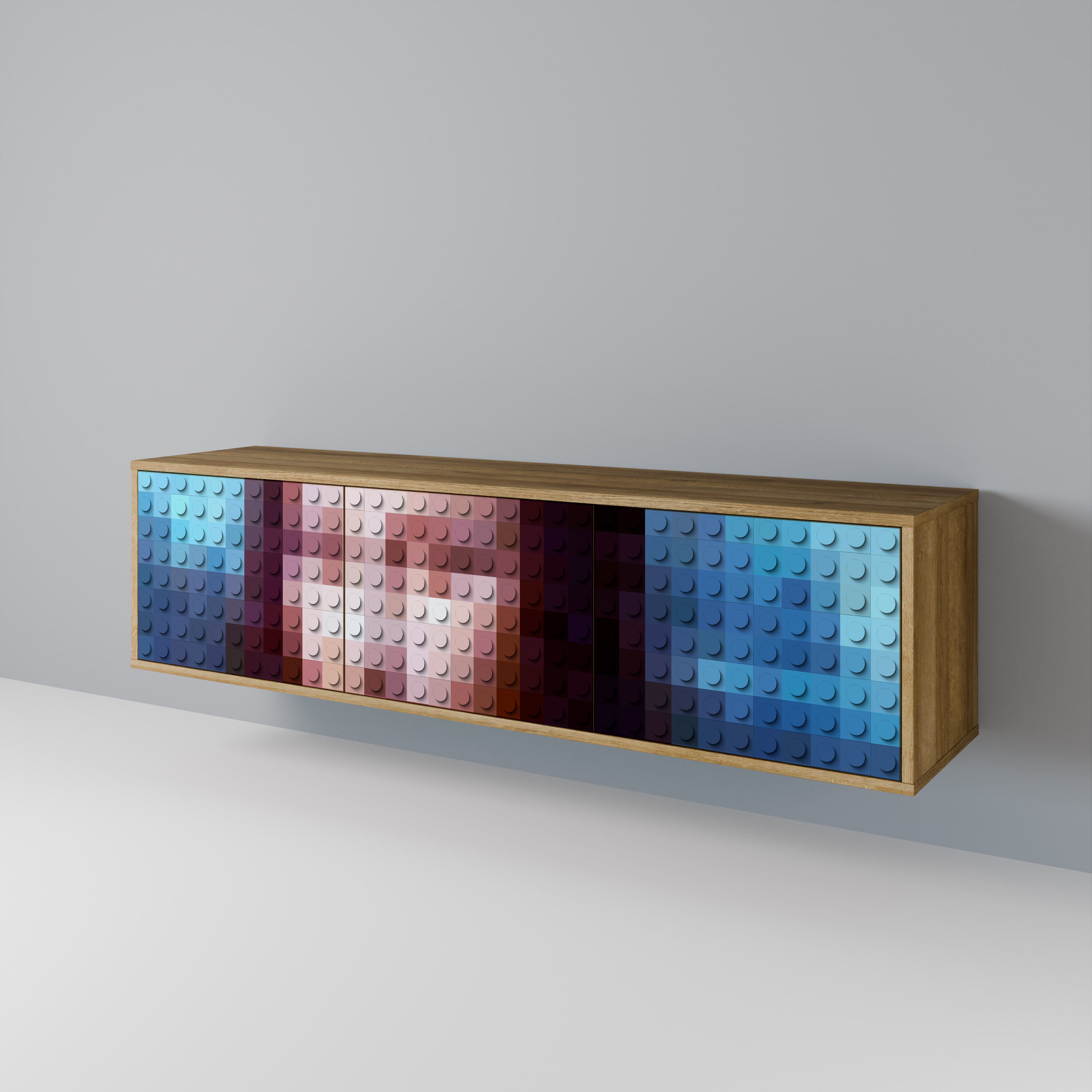 CONSTRUCTIVE ART 3-Door TV Cabinet