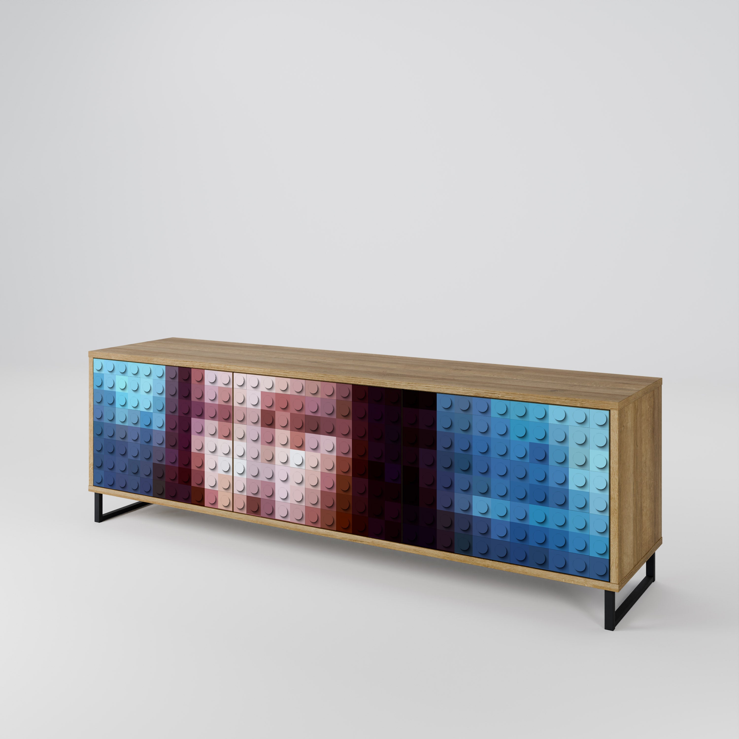 CONSTRUCTIVE ART 3-Door TV Cabinet