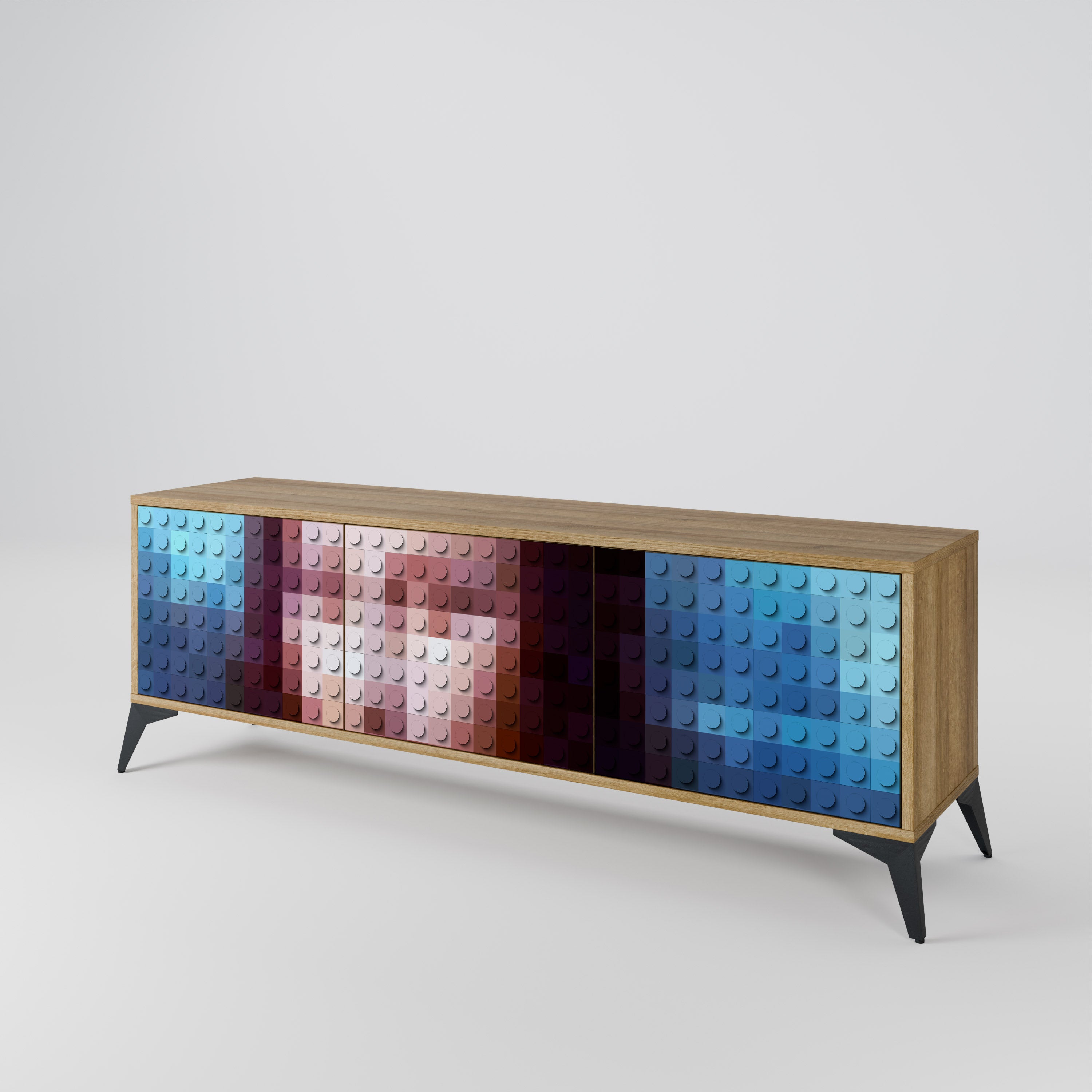 CONSTRUCTIVE ART 3-Door TV Cabinet