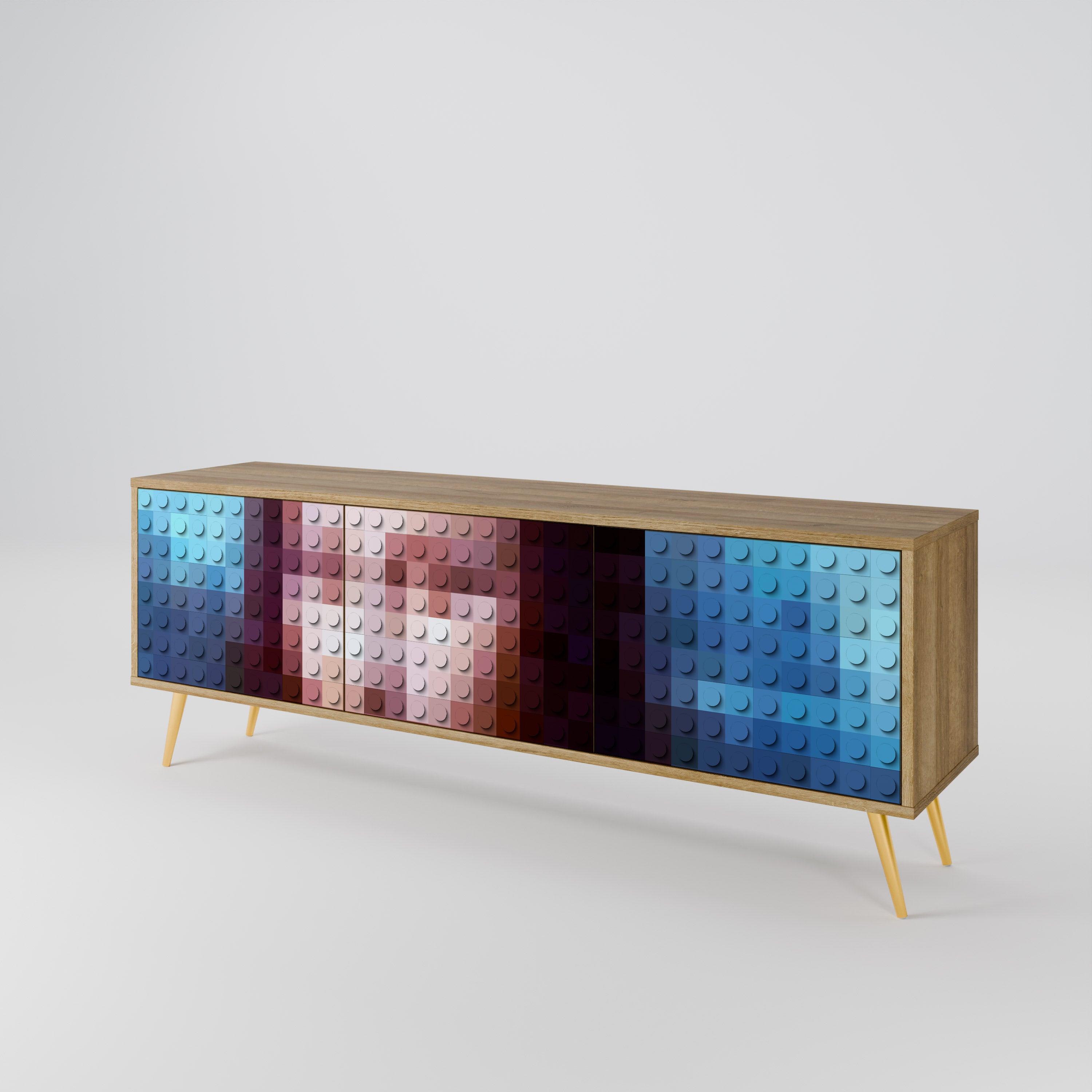 CONSTRUCTIVE ART 3-Door TV Cabinet