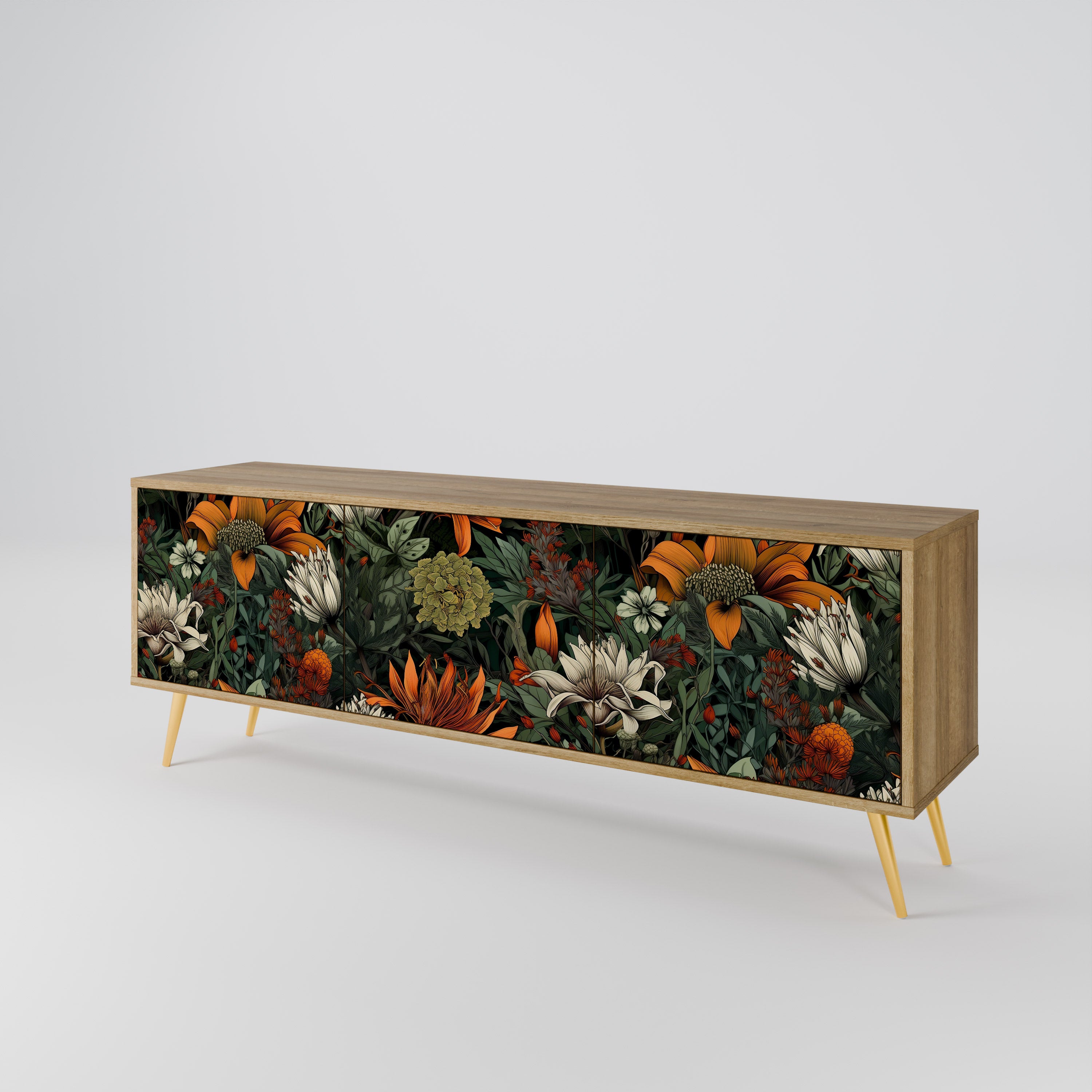 MIDNIGHT SPROUT 3-Door TV Cabinet