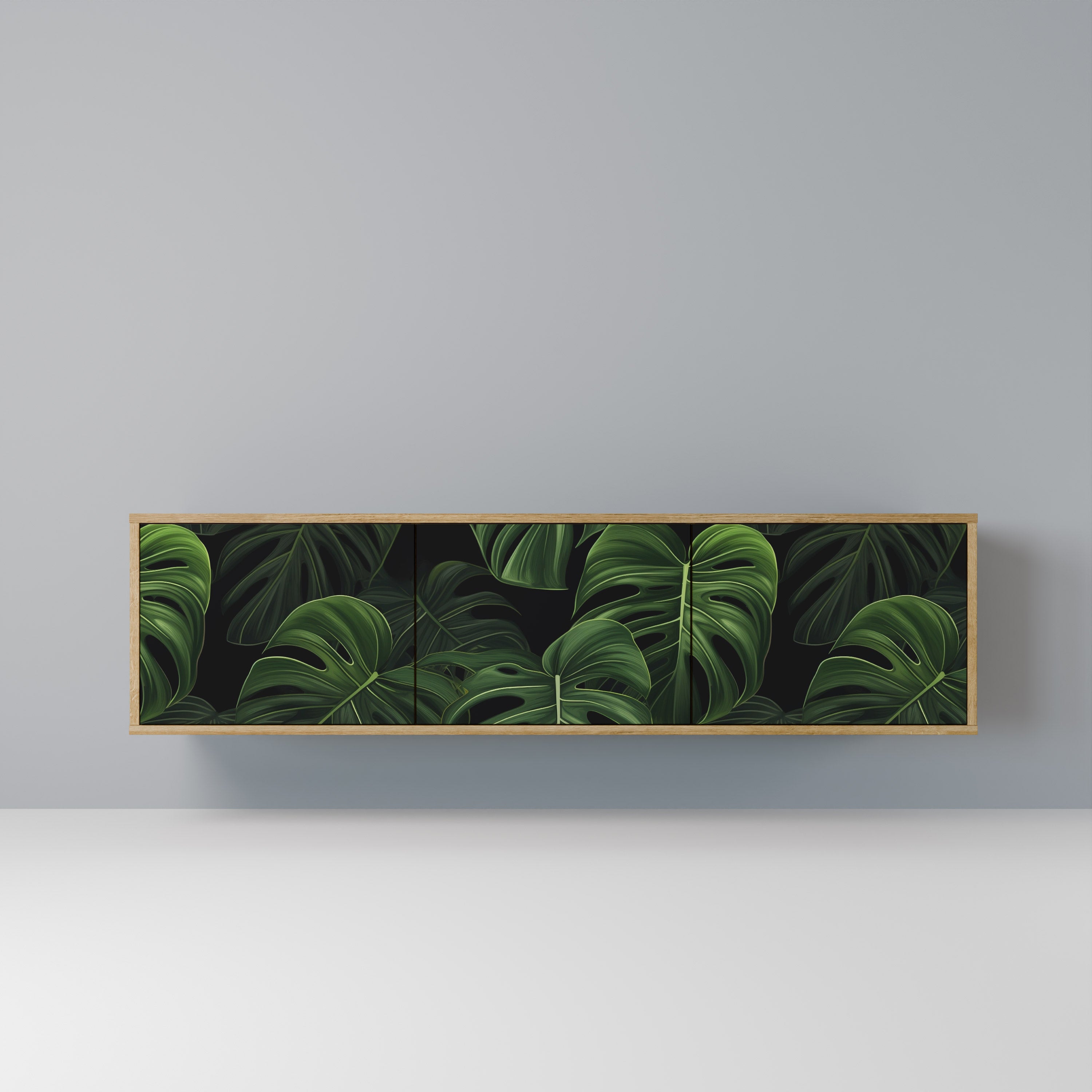 INFINITE MONSTERA Τρίθυρη βάση τηλεόρασης σε όψη δρυός