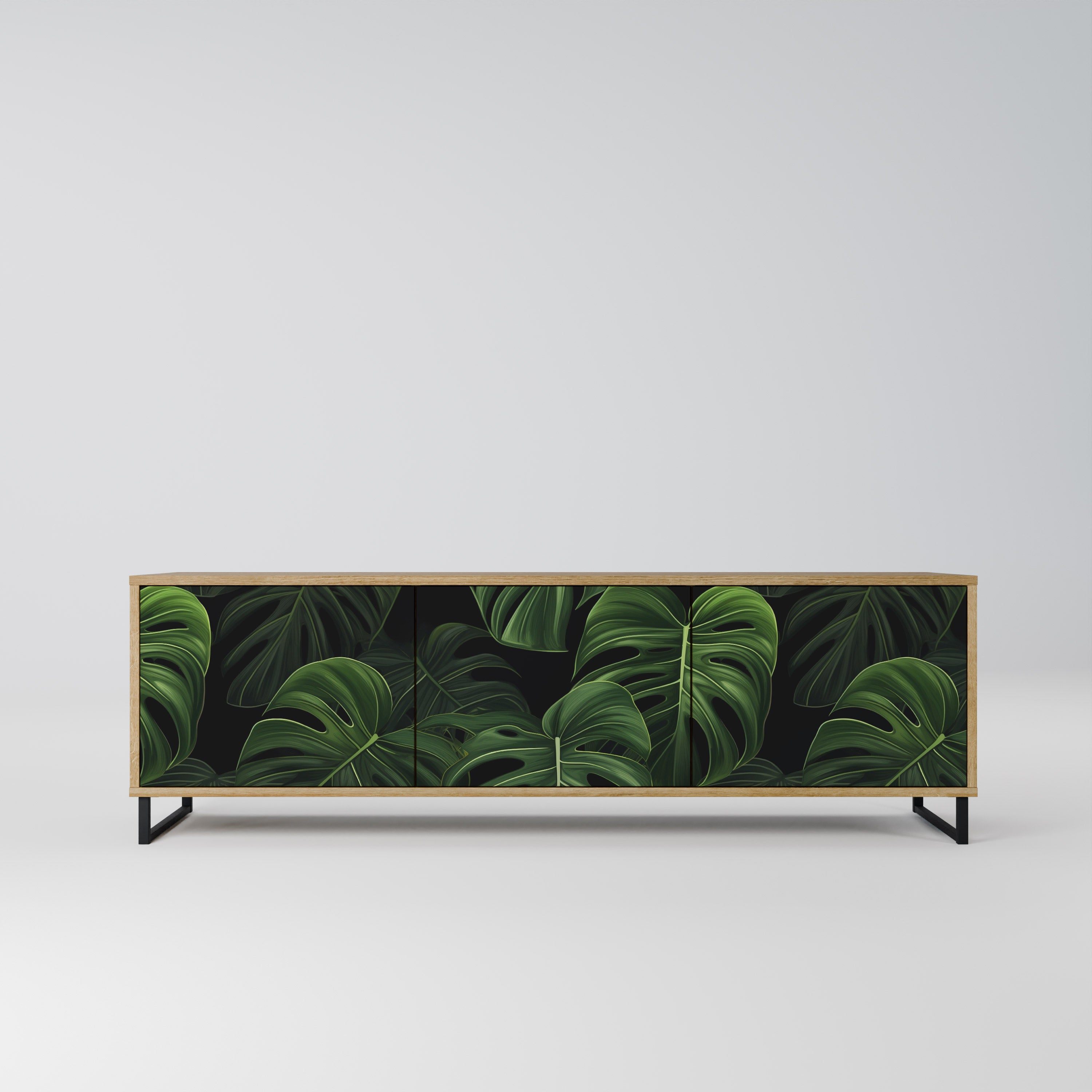 INFINITE MONSTERA Τρίθυρη βάση τηλεόρασης σε όψη δρυός