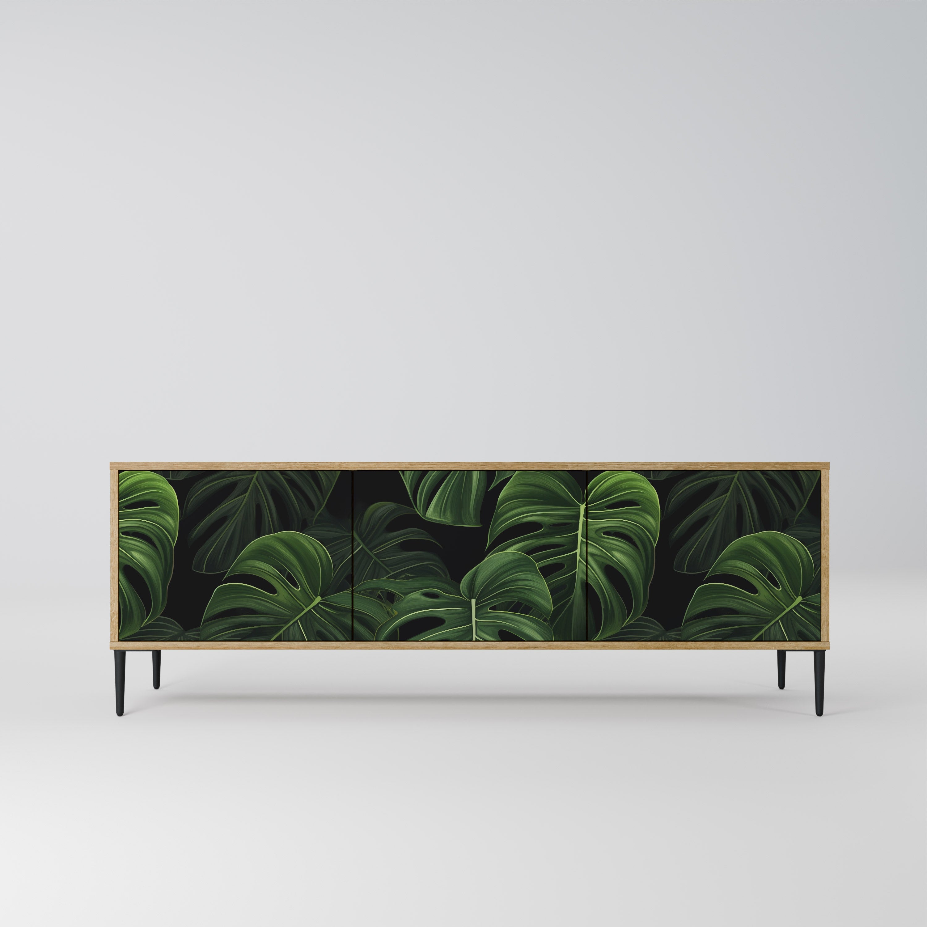 INFINITE MONSTERA Τρίθυρη βάση τηλεόρασης σε όψη δρυός