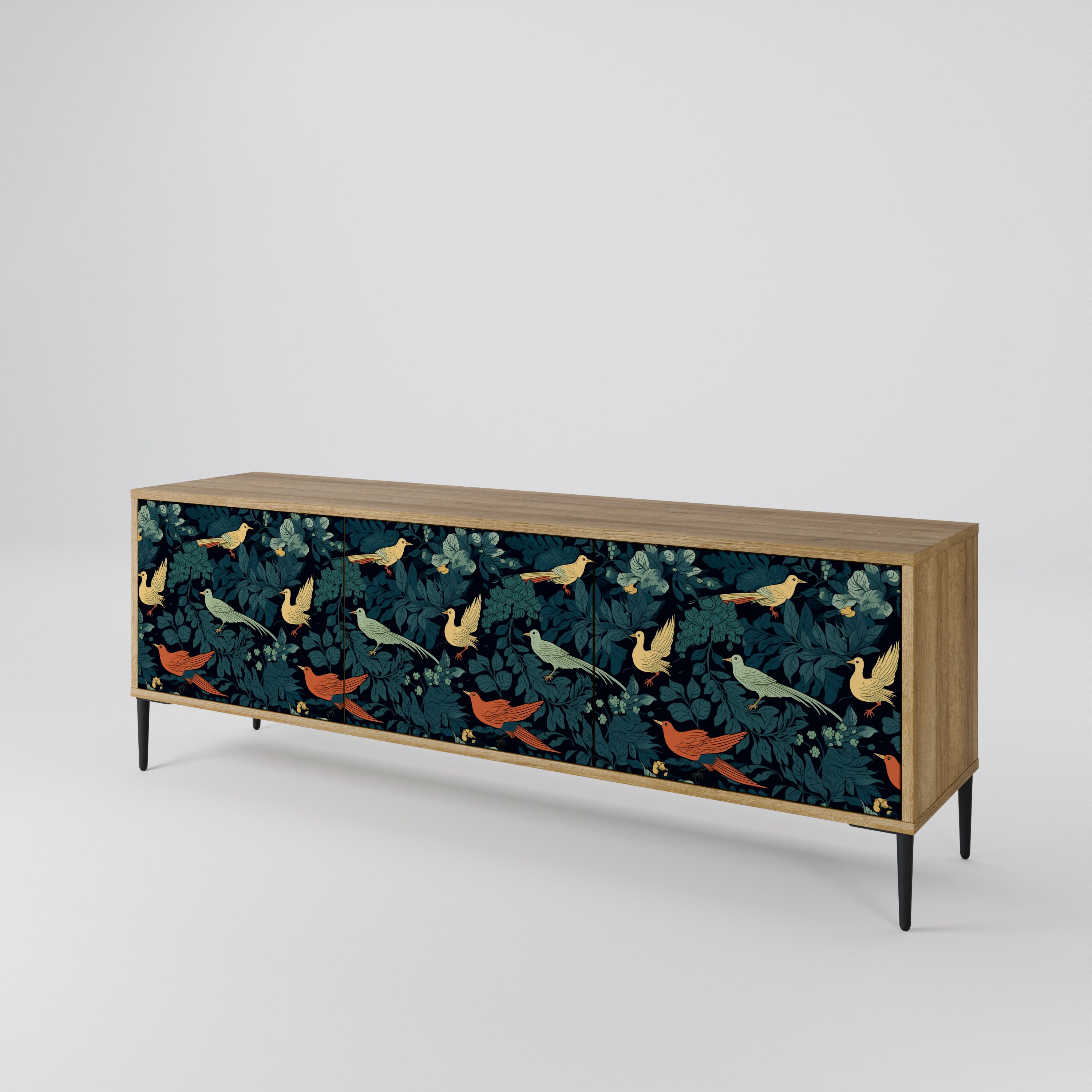 FOWL ORNAMENT 3-Door TV Cabinet
