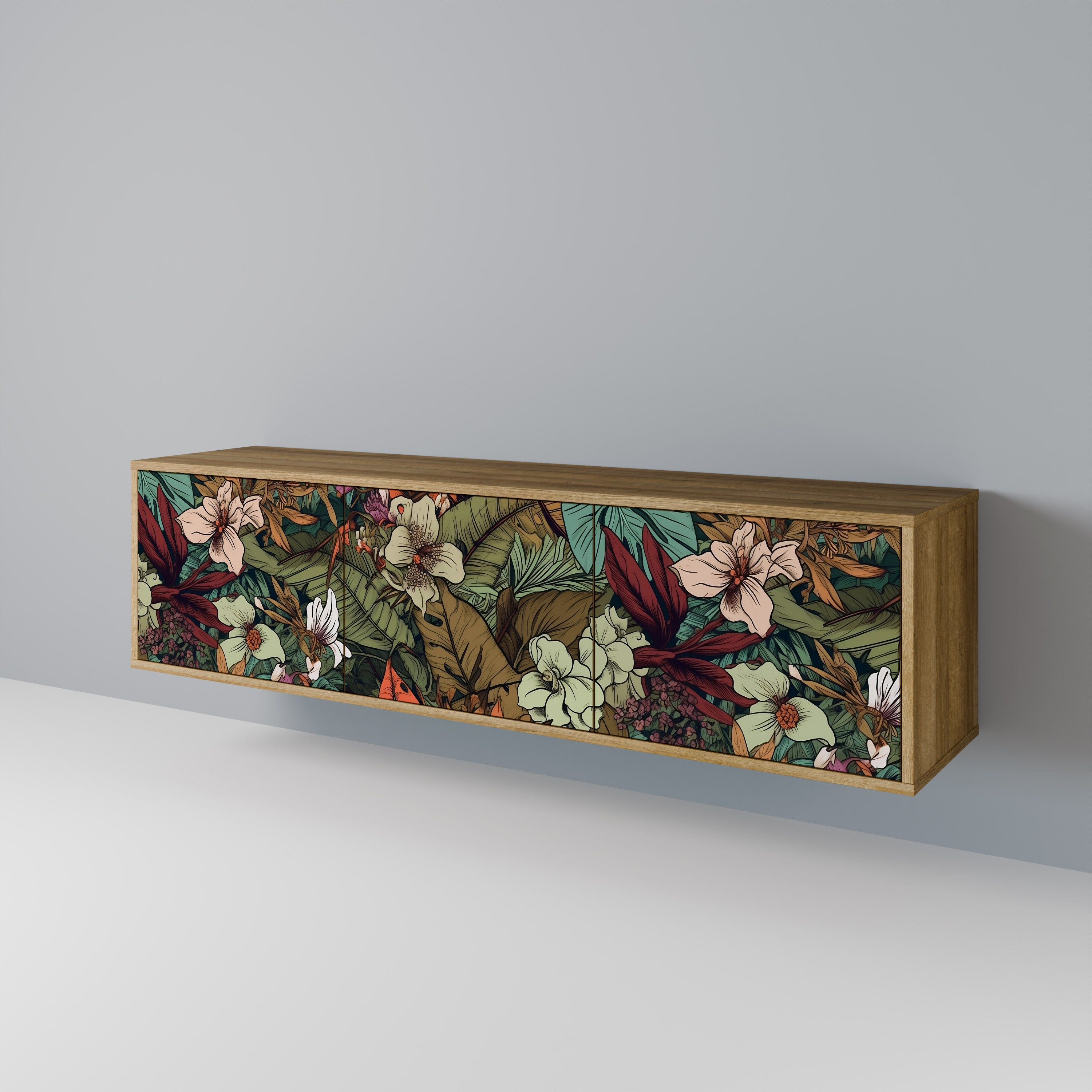 BOTANICAL EMERGENCE 3-Door TV Cabinet