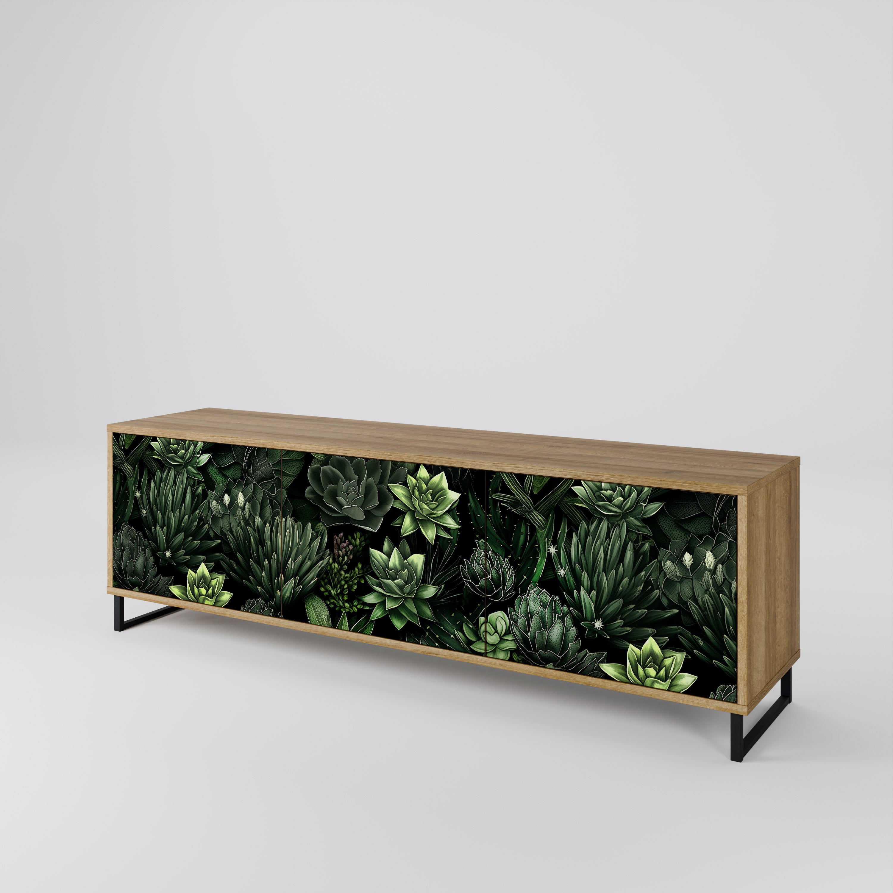 SUCCULENT JUNGLE 3-Door TV Cabinet