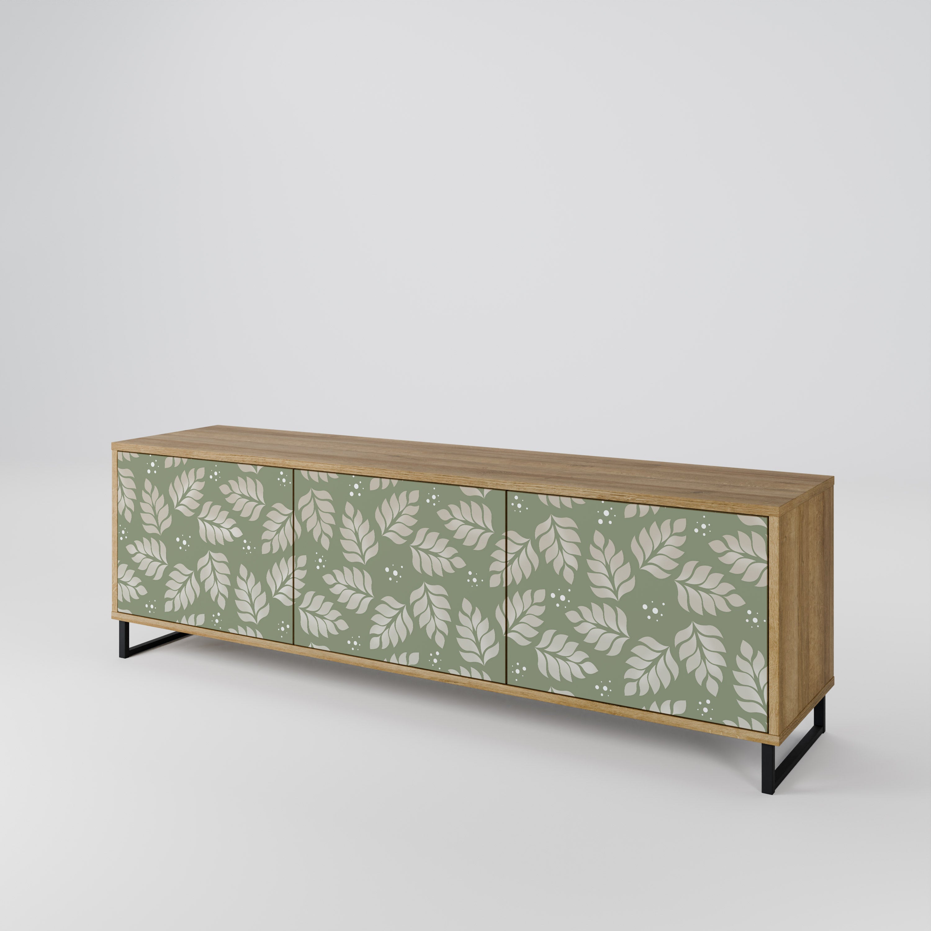 LEAVES ON GREEN 3-Door TV Cabinet