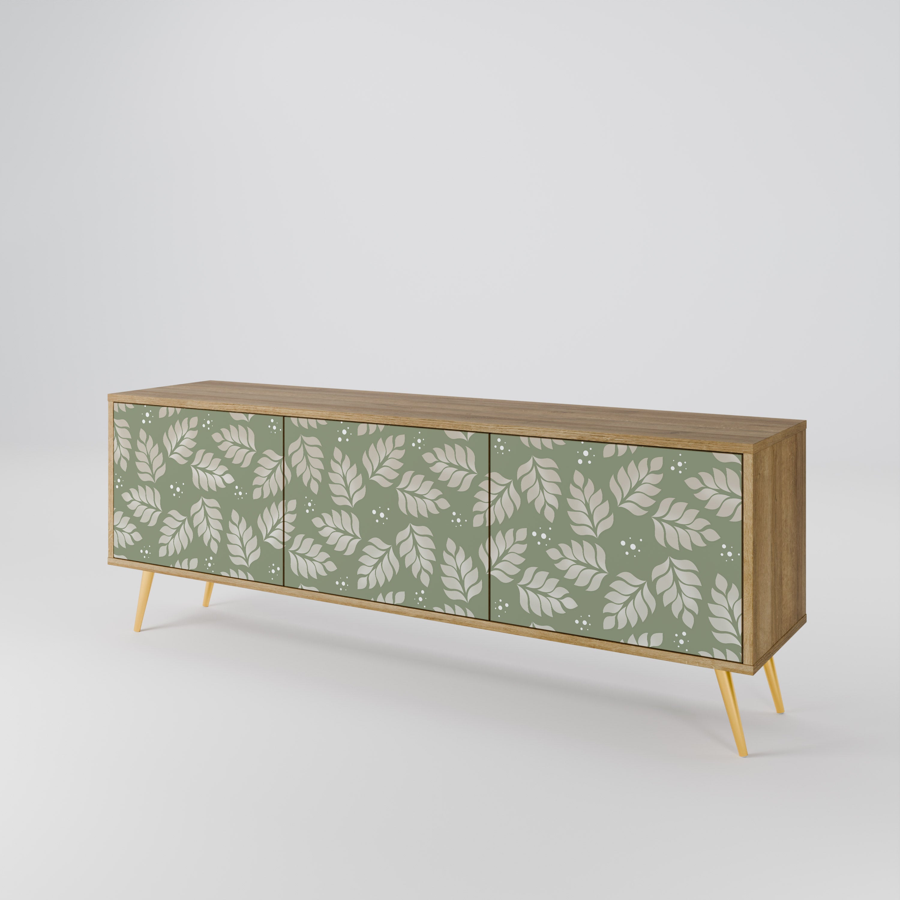 LEAVES ON GREEN 3-Door TV Cabinet