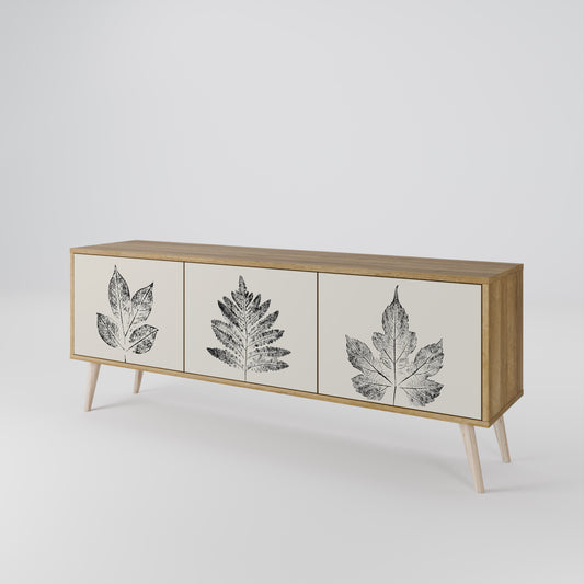 LEAFY STAMPS 3-Door TV Cabinet