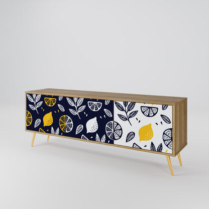 CITRUS BLACK AND WHITE Έπιπλο τηλεόρασης 3-θυρών