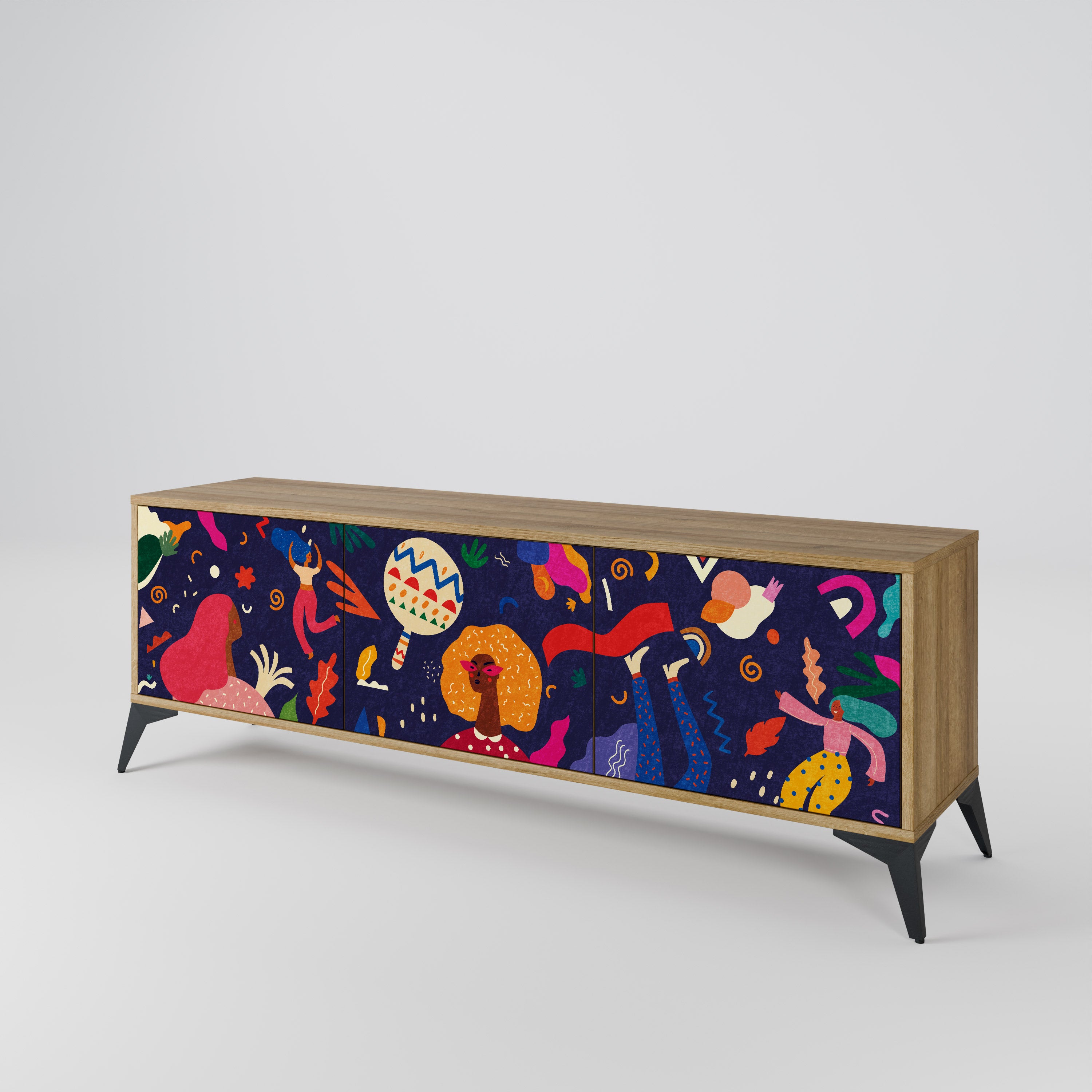 FESTIVE PLEASURES 3-Door TV Cabinet