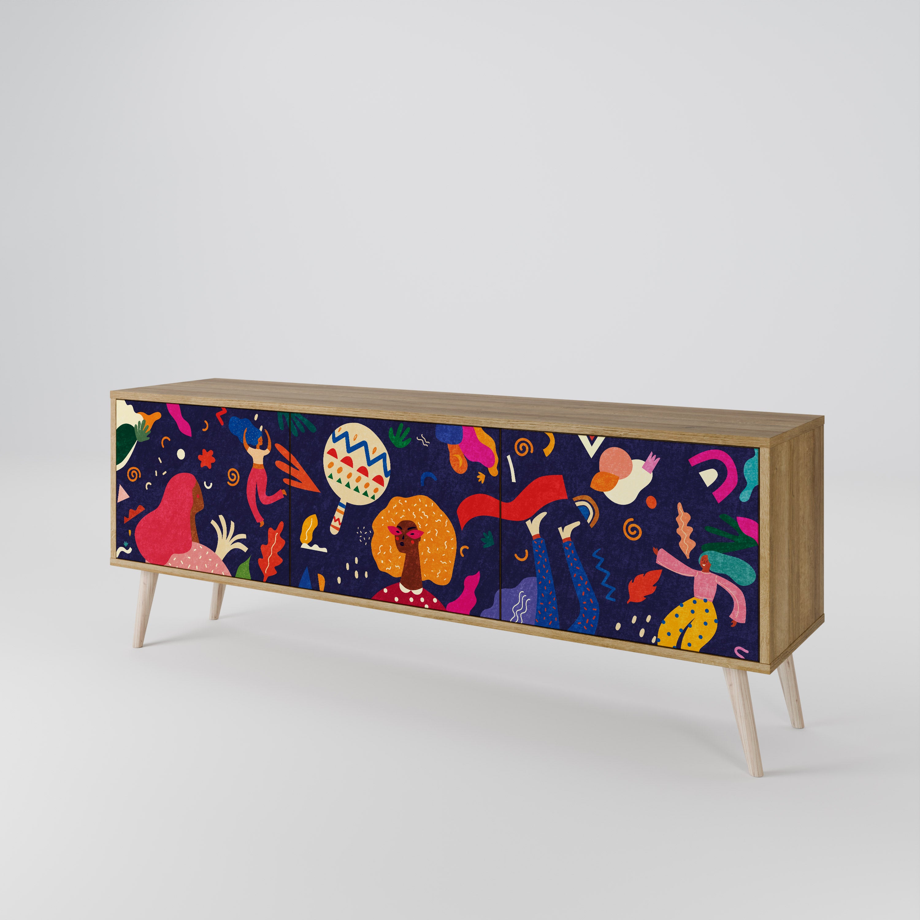 FESTIVE PLEASURES 3-Door TV Cabinet