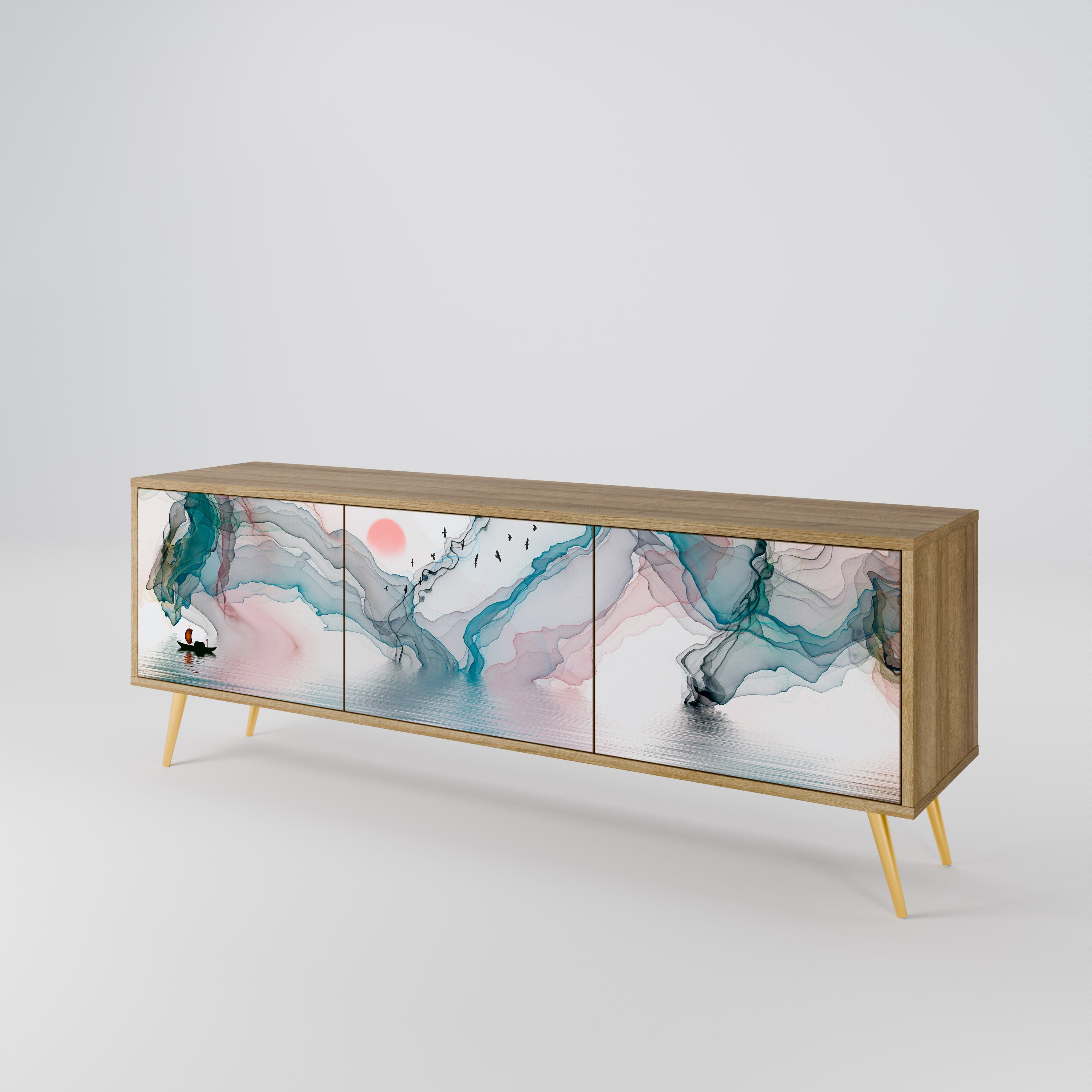 VELVET CROSSING 3-Door TV Cabinet
