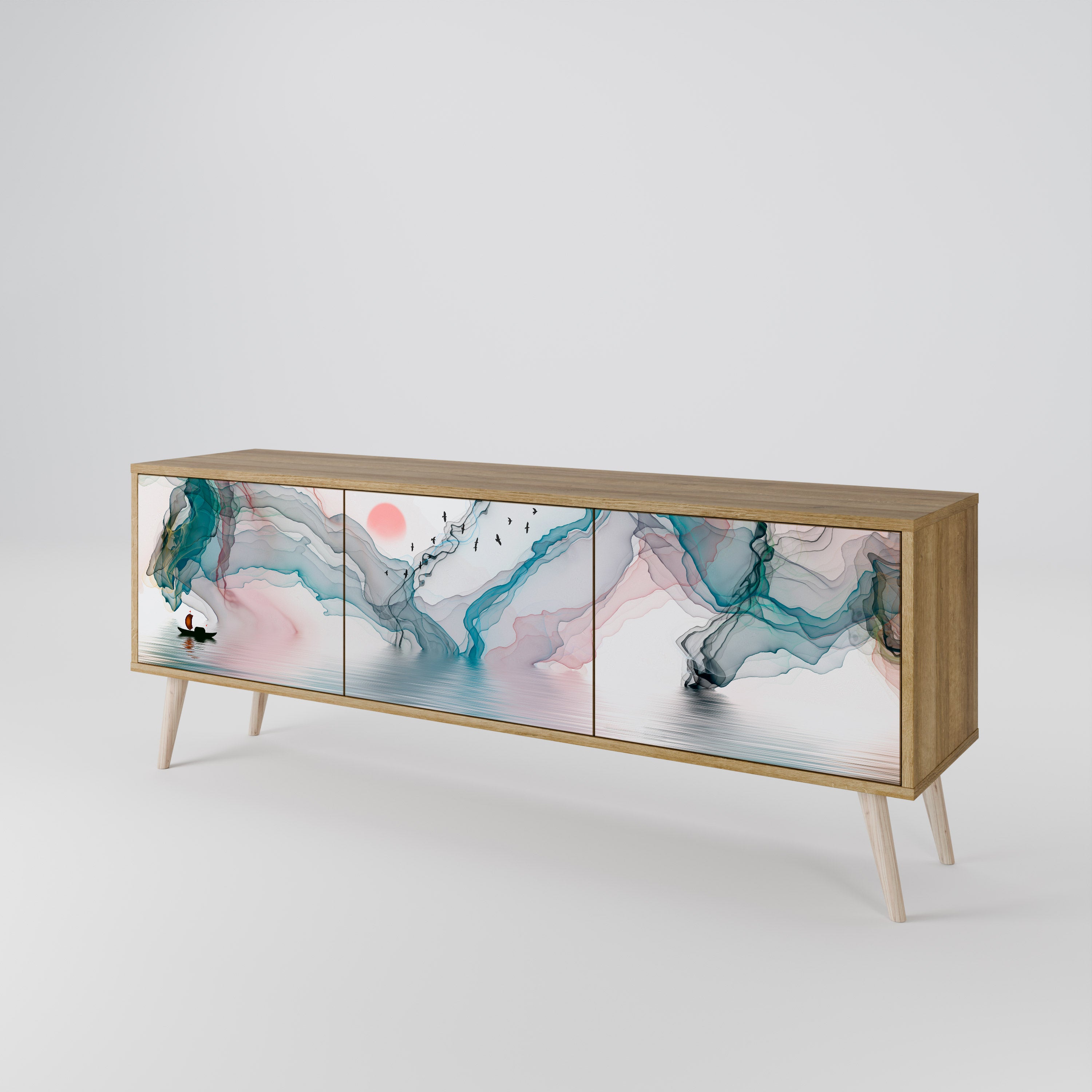 VELVET CROSSING 3-Door TV Cabinet