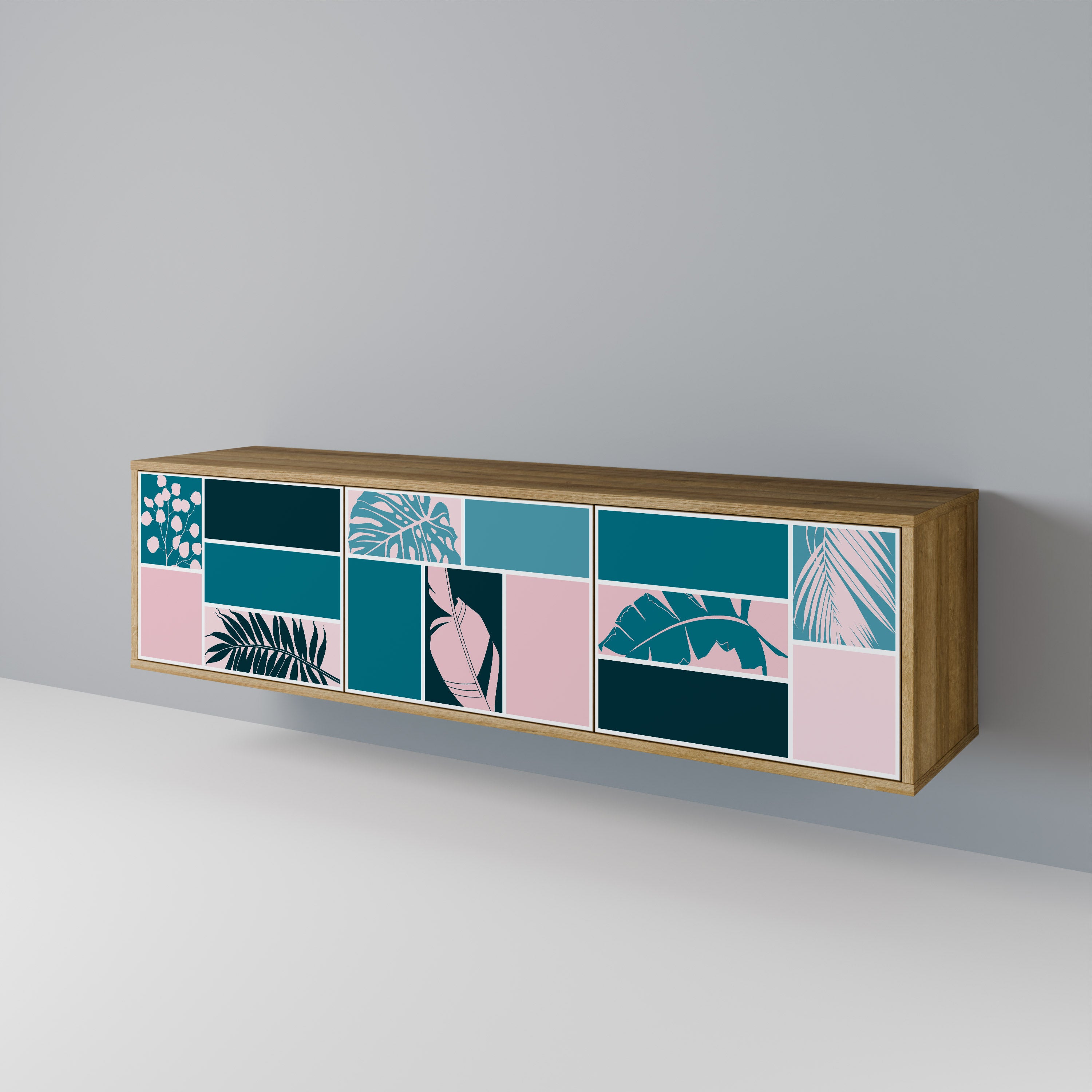 COMBINATION OF SHAPES 3-Door TV Cabinet