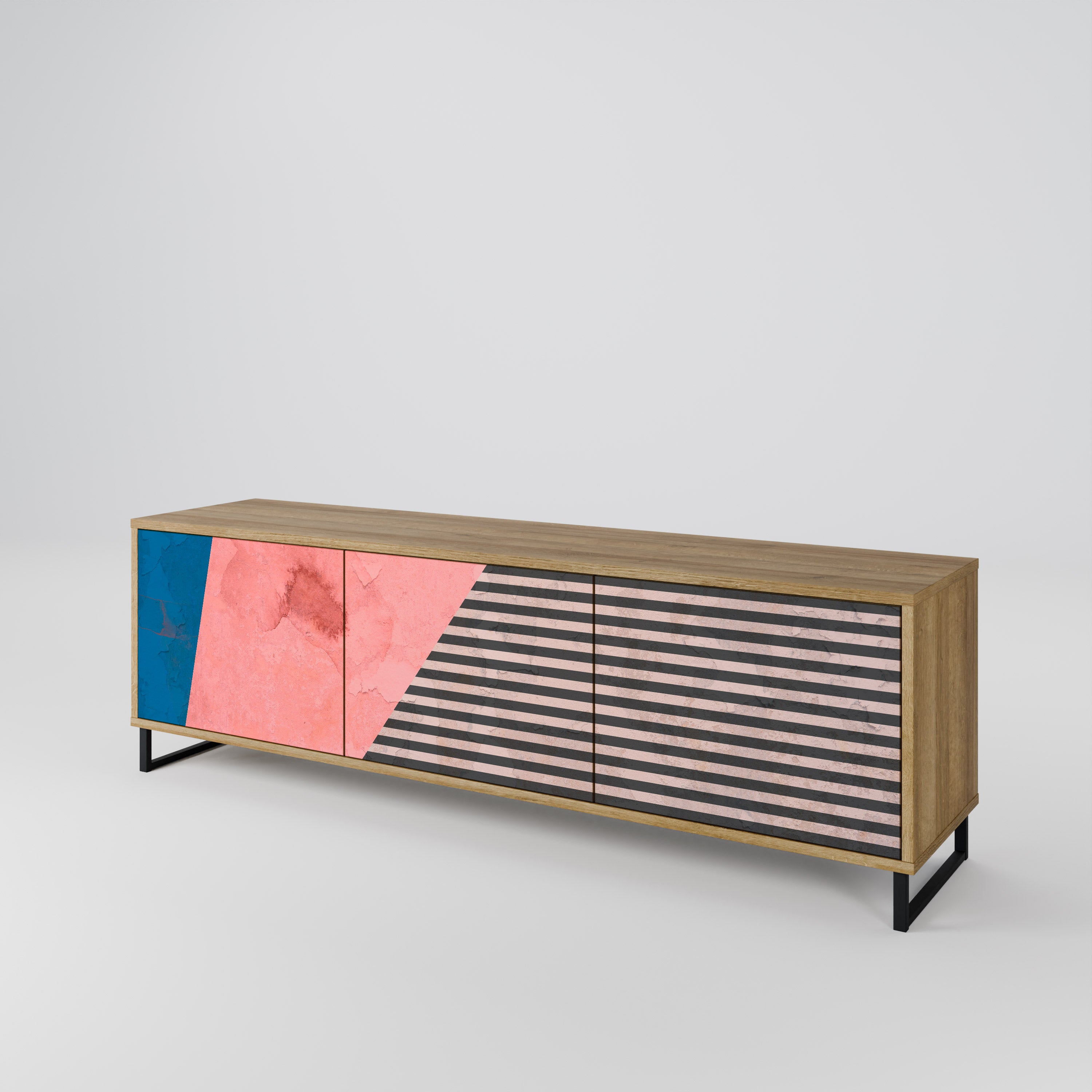 GLAMOROUS STRIPE Έπιπλο τηλεόρασης 3-θυρών