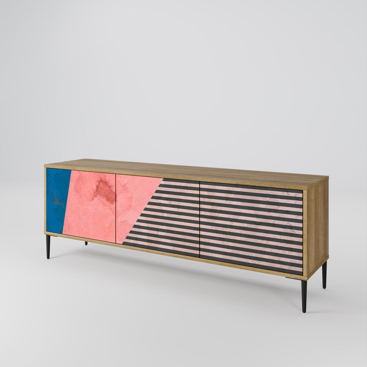 GLAMOROUS STRIPE Έπιπλο τηλεόρασης 3-θυρών