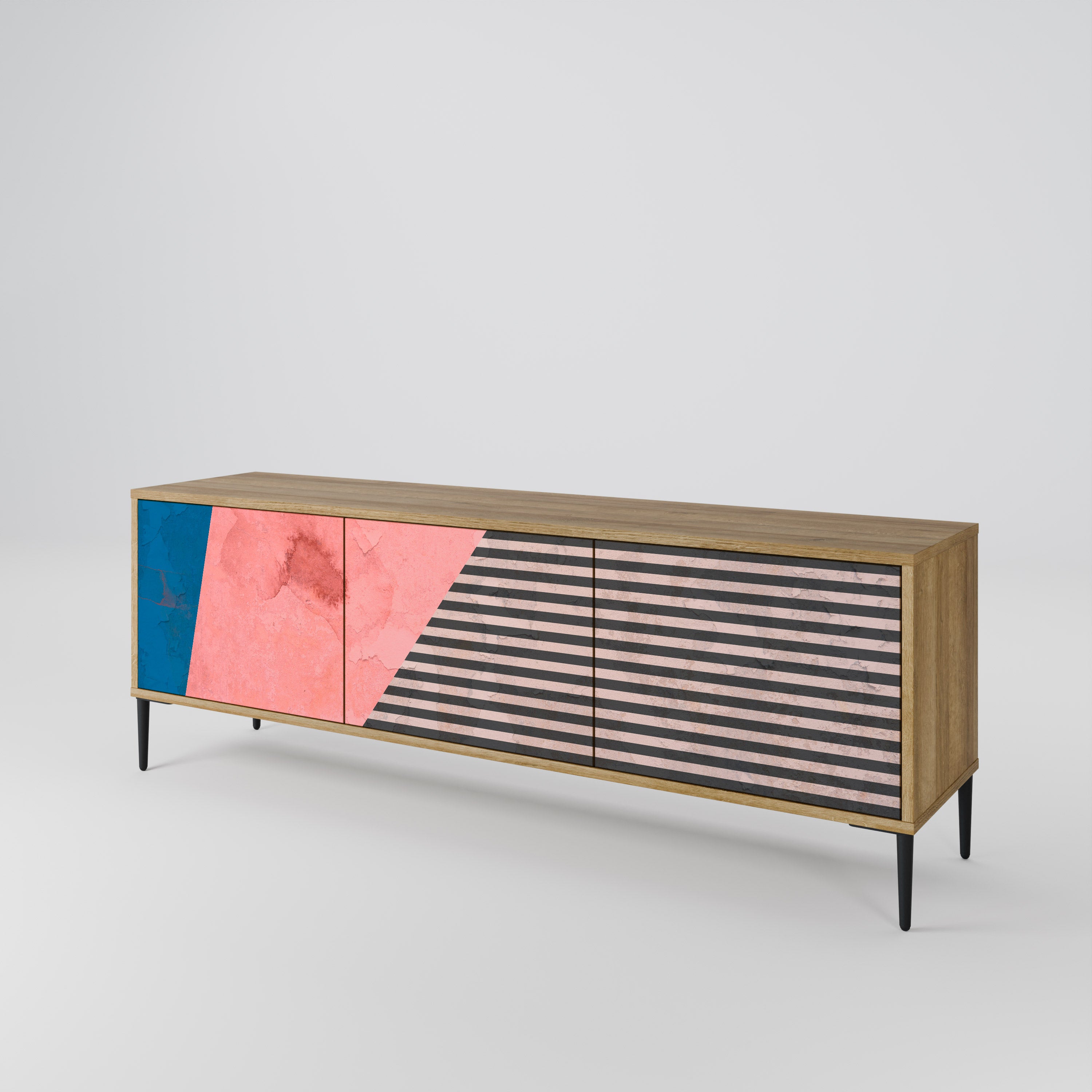 GLAMOROUS STRIPE Έπιπλο τηλεόρασης 3-θυρών