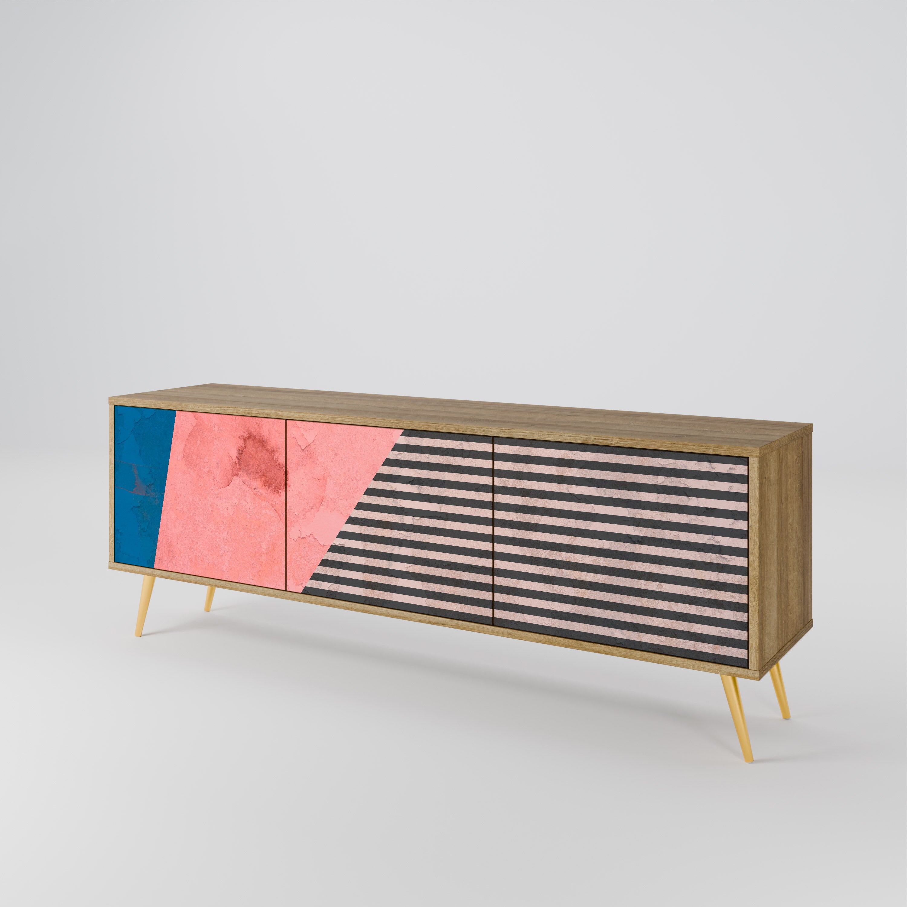 GLAMOROUS STRIPE Έπιπλο τηλεόρασης 3-θυρών