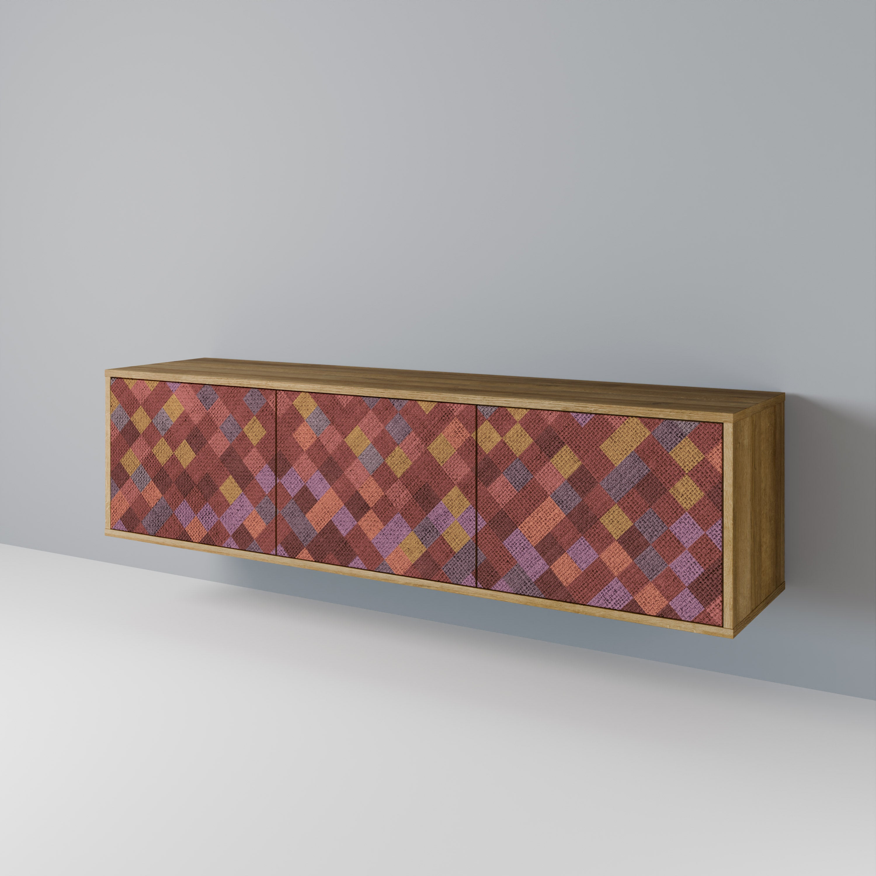 PAINTED SQUARES Έπιπλο τηλεόρασης 3-θυρών