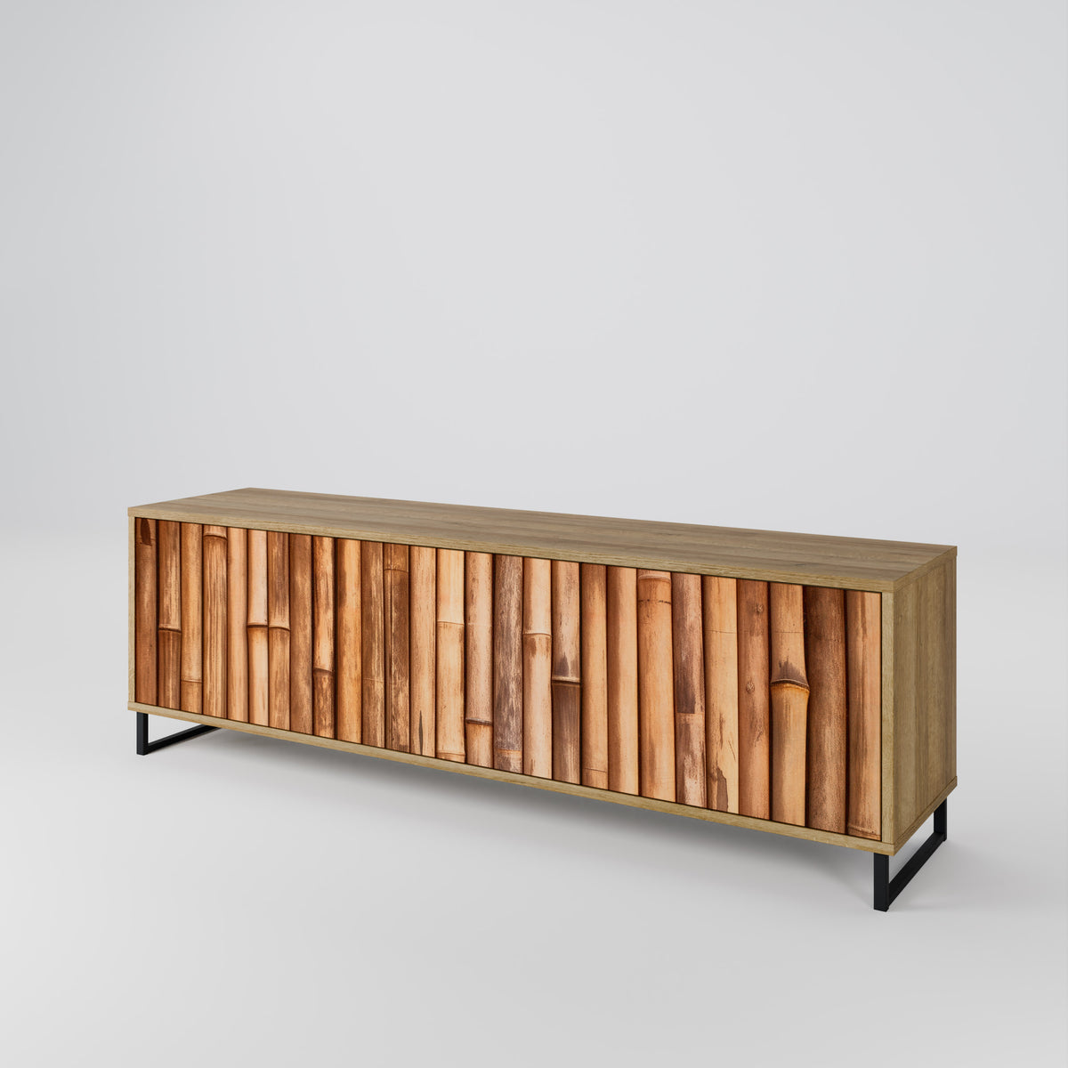 NATURAL WOOD Έπιπλο τηλεόρασης 3-θυρών