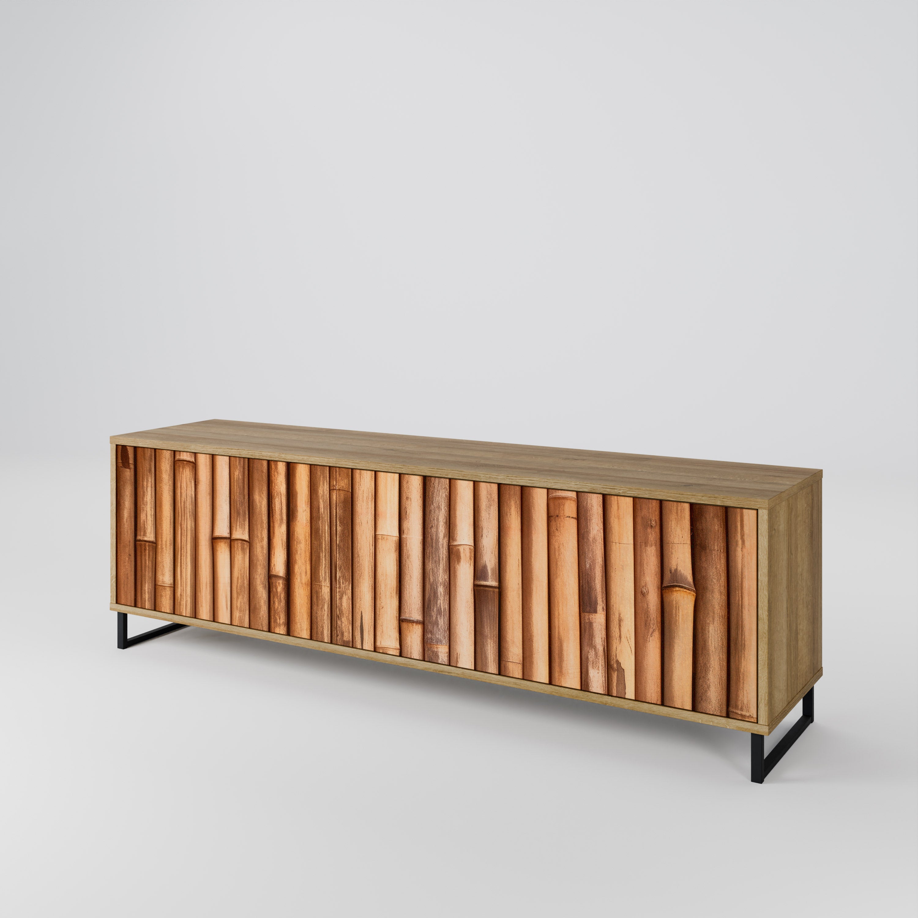 NATURAL WOOD Έπιπλο τηλεόρασης 3-θυρών