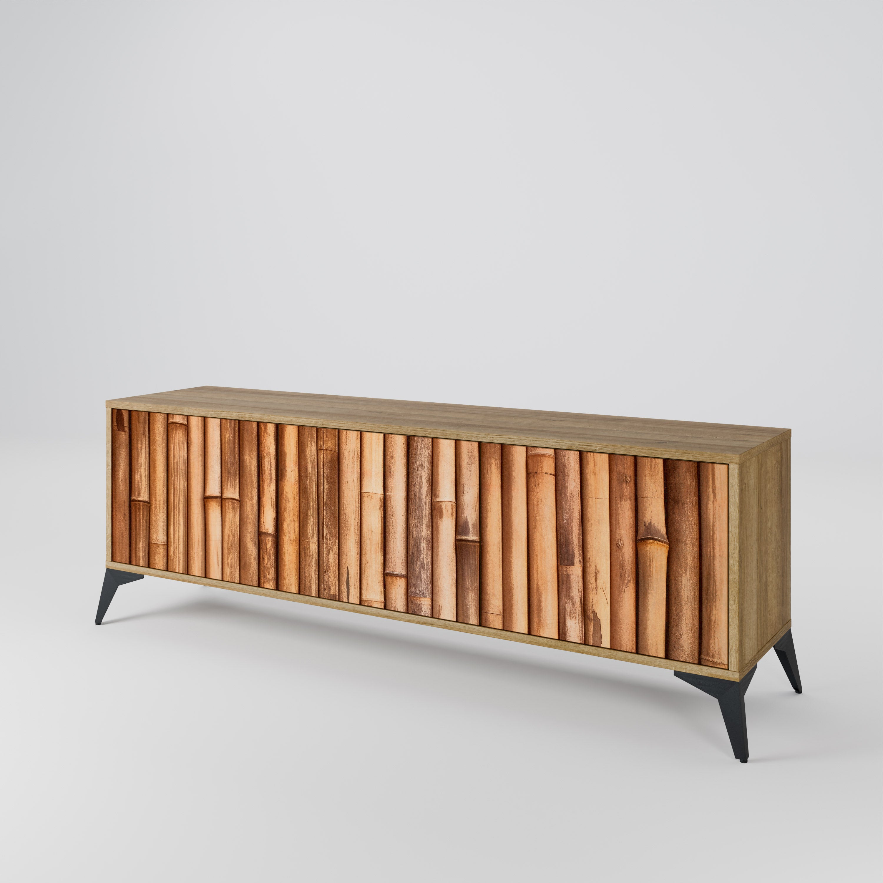 NATURAL WOOD Έπιπλο τηλεόρασης 3-θυρών