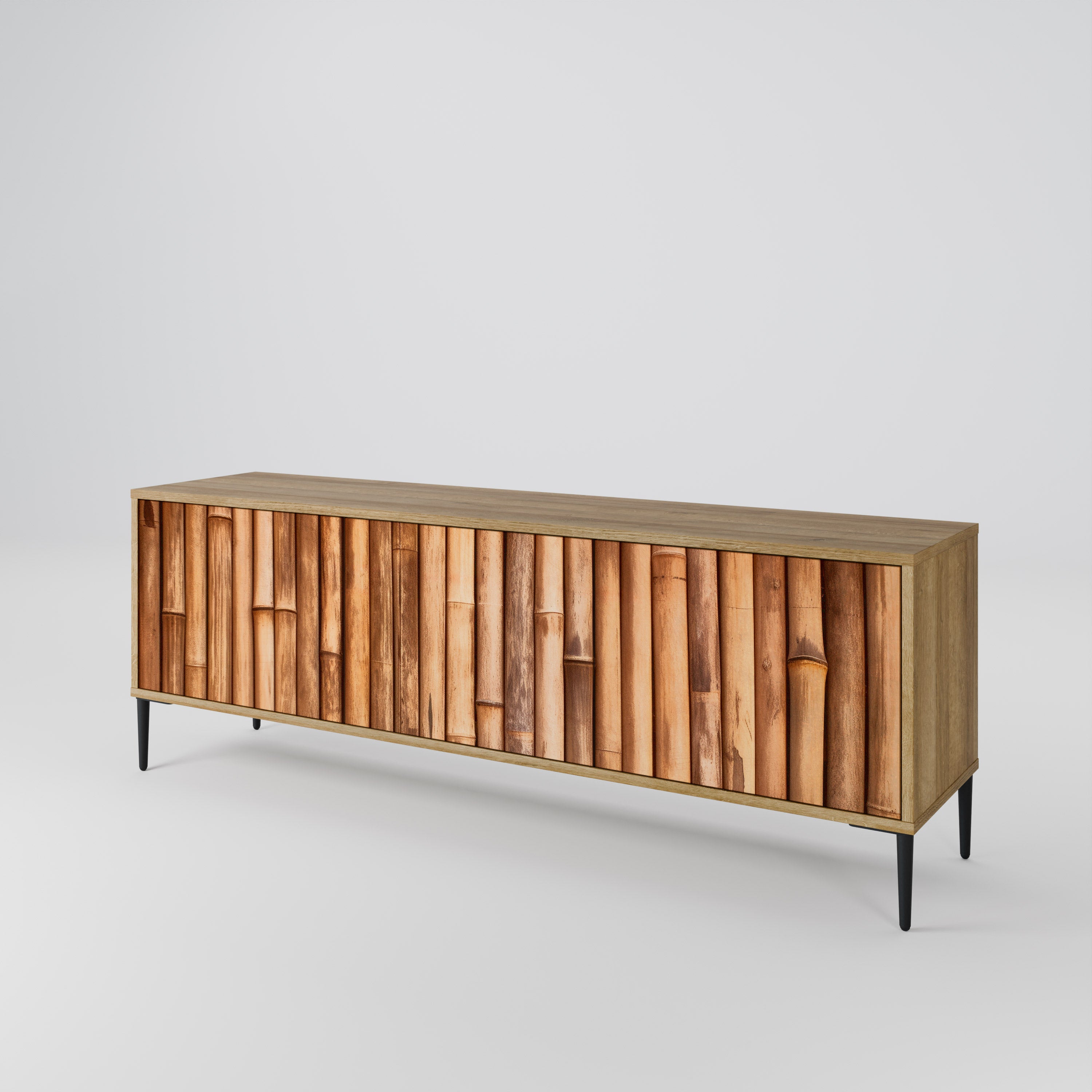 NATURAL WOOD Έπιπλο τηλεόρασης 3-θυρών