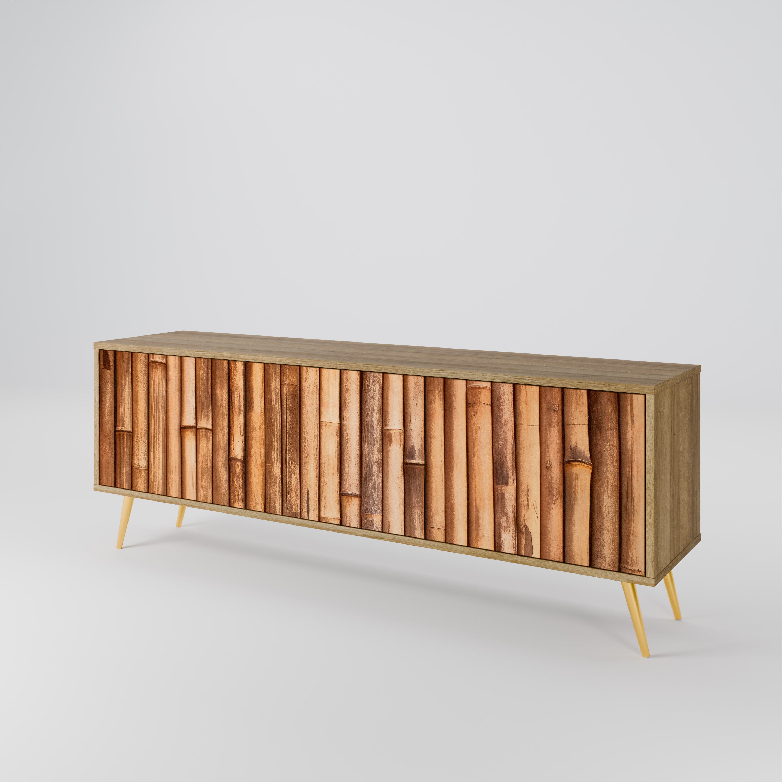 NATURAL WOOD Έπιπλο τηλεόρασης 3-θυρών