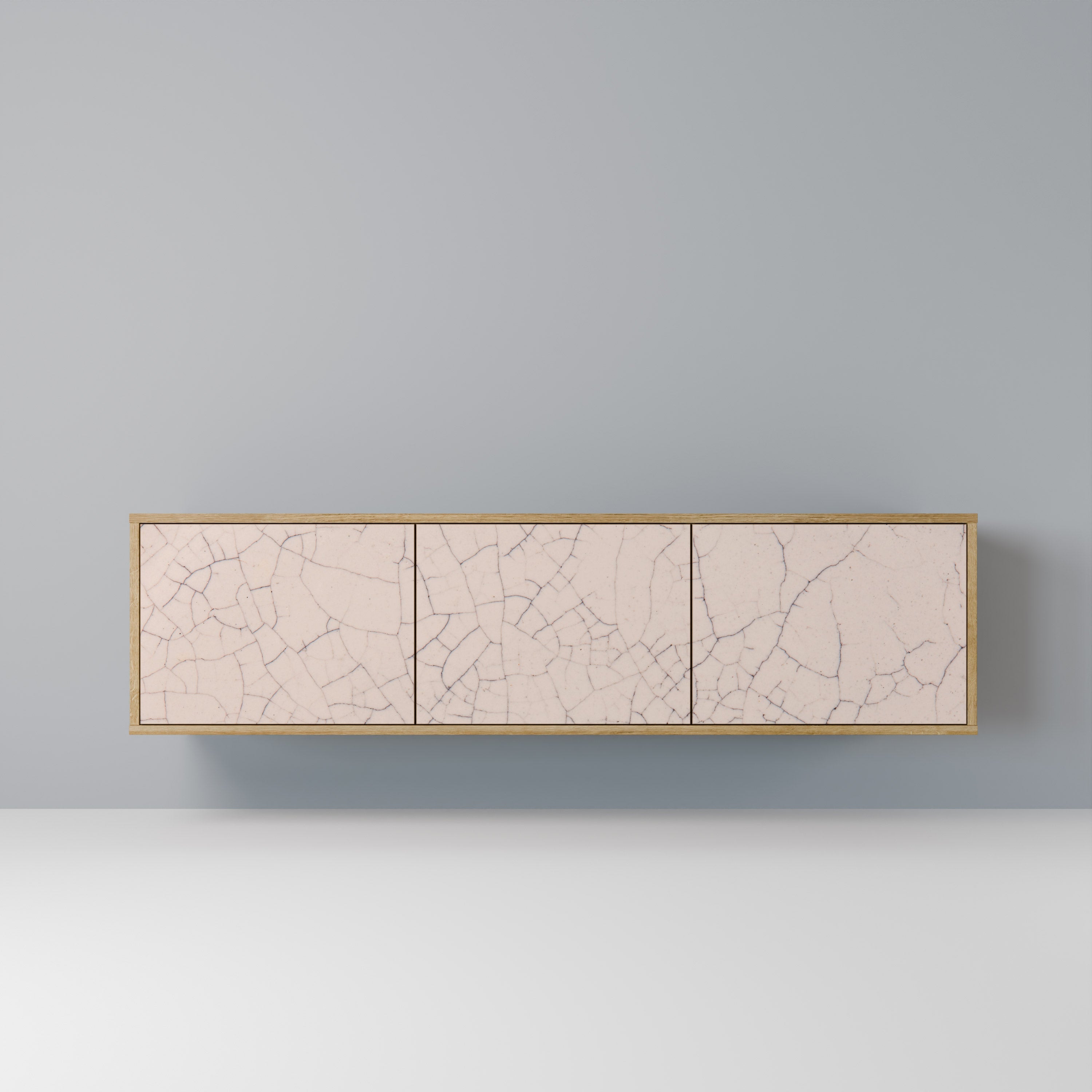 Βάση τηλεόρασης 3 θυρών CERAMIC TEXTURE σε όψη δρυός