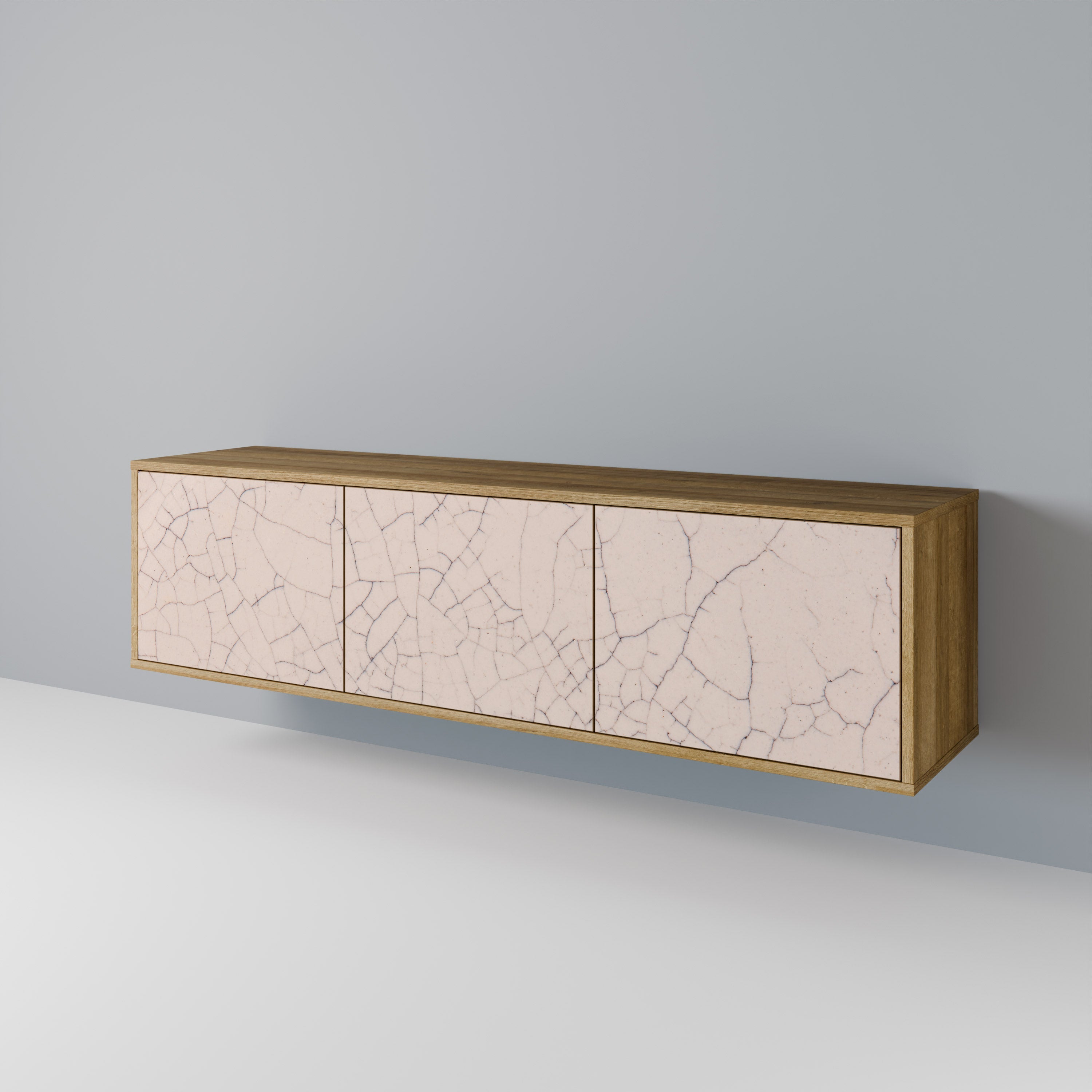 Βάση τηλεόρασης 3 θυρών CERAMIC TEXTURE σε όψη δρυός