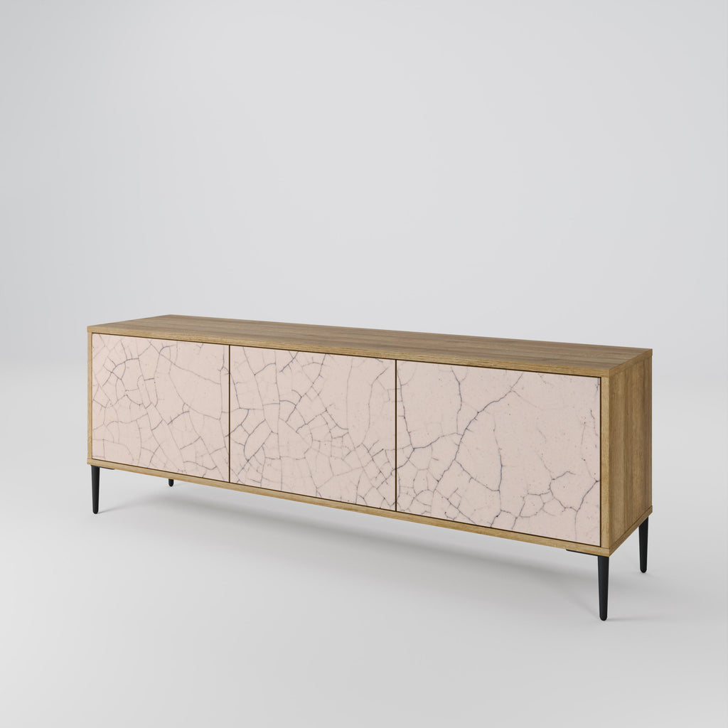 Βάση τηλεόρασης 3 θυρών CERAMIC TEXTURE σε όψη δρυός