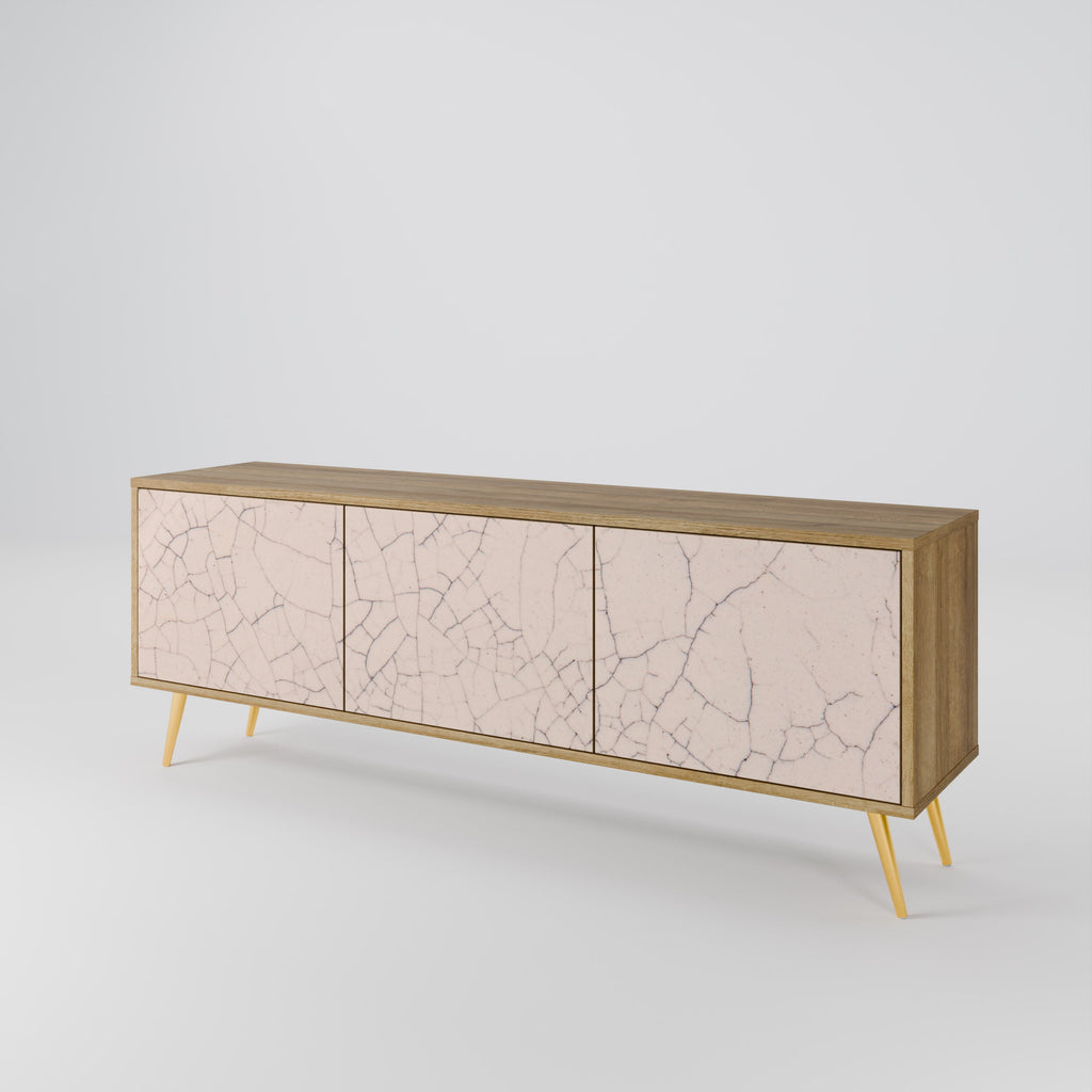 Βάση τηλεόρασης 3 θυρών CERAMIC TEXTURE σε όψη δρυός