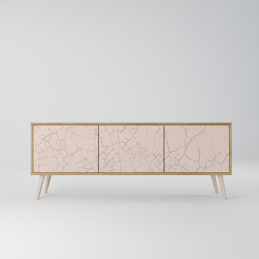 Βάση τηλεόρασης 3 θυρών CERAMIC TEXTURE σε όψη δρυός
