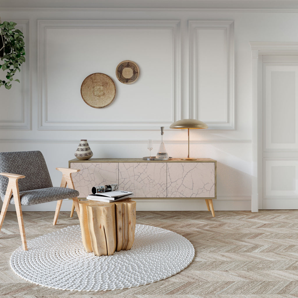 Βάση τηλεόρασης 3 θυρών CERAMIC TEXTURE σε όψη δρυός