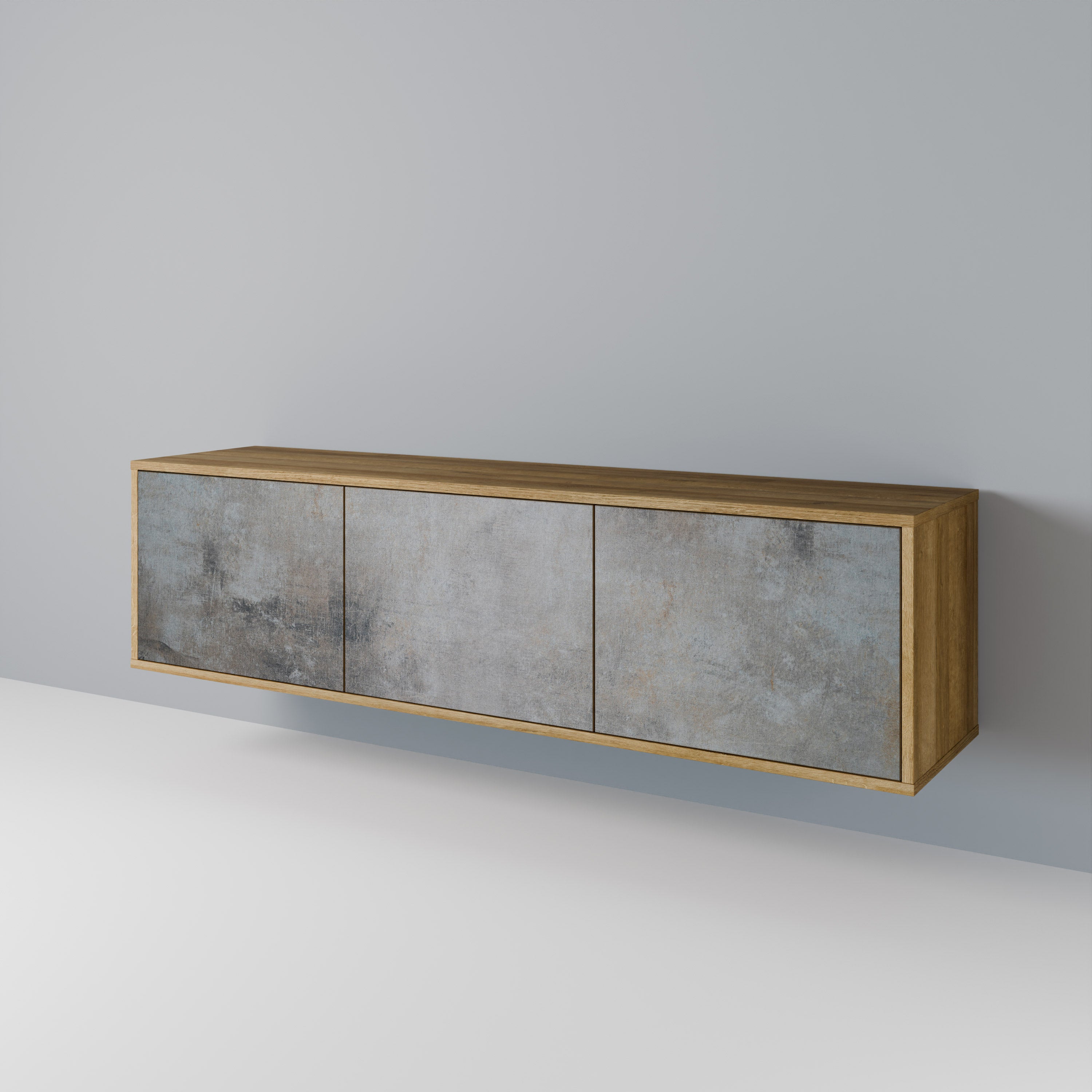 CONCRETE WALL Έπιπλο τηλεόρασης 3-θυρών