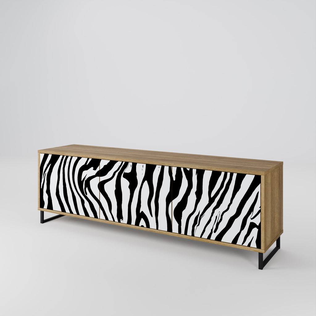 Βάση τηλεόρασης SPLENDID ZEBRA με 3 πόρτες σε εφέ δρυός