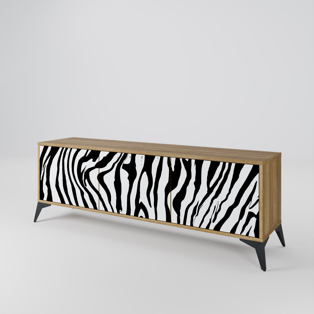Βάση τηλεόρασης SPLENDID ZEBRA με 3 πόρτες σε εφέ δρυός