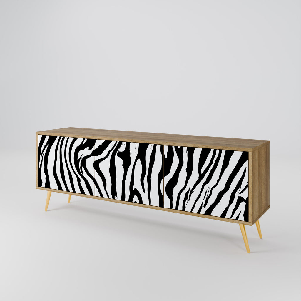Βάση τηλεόρασης SPLENDID ZEBRA με 3 πόρτες σε εφέ δρυός