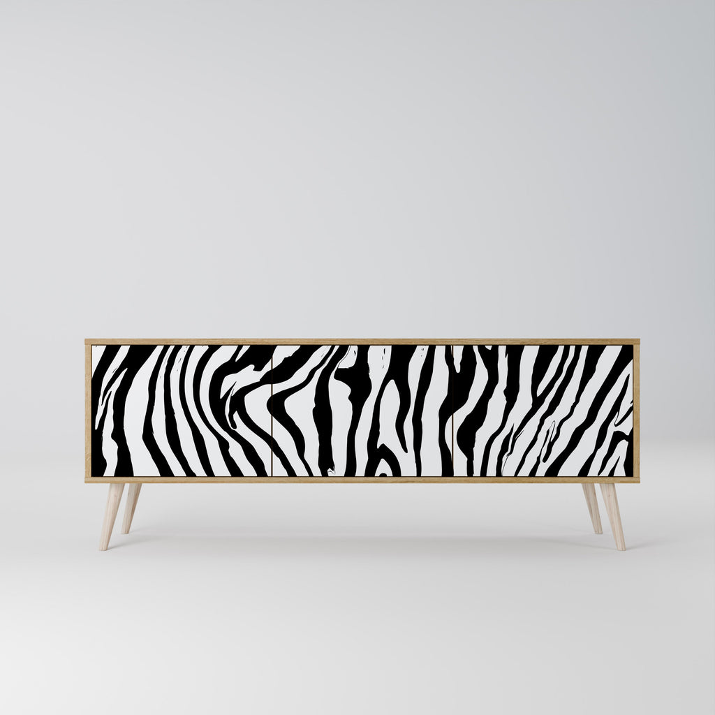 Βάση τηλεόρασης SPLENDID ZEBRA με 3 πόρτες σε εφέ δρυός