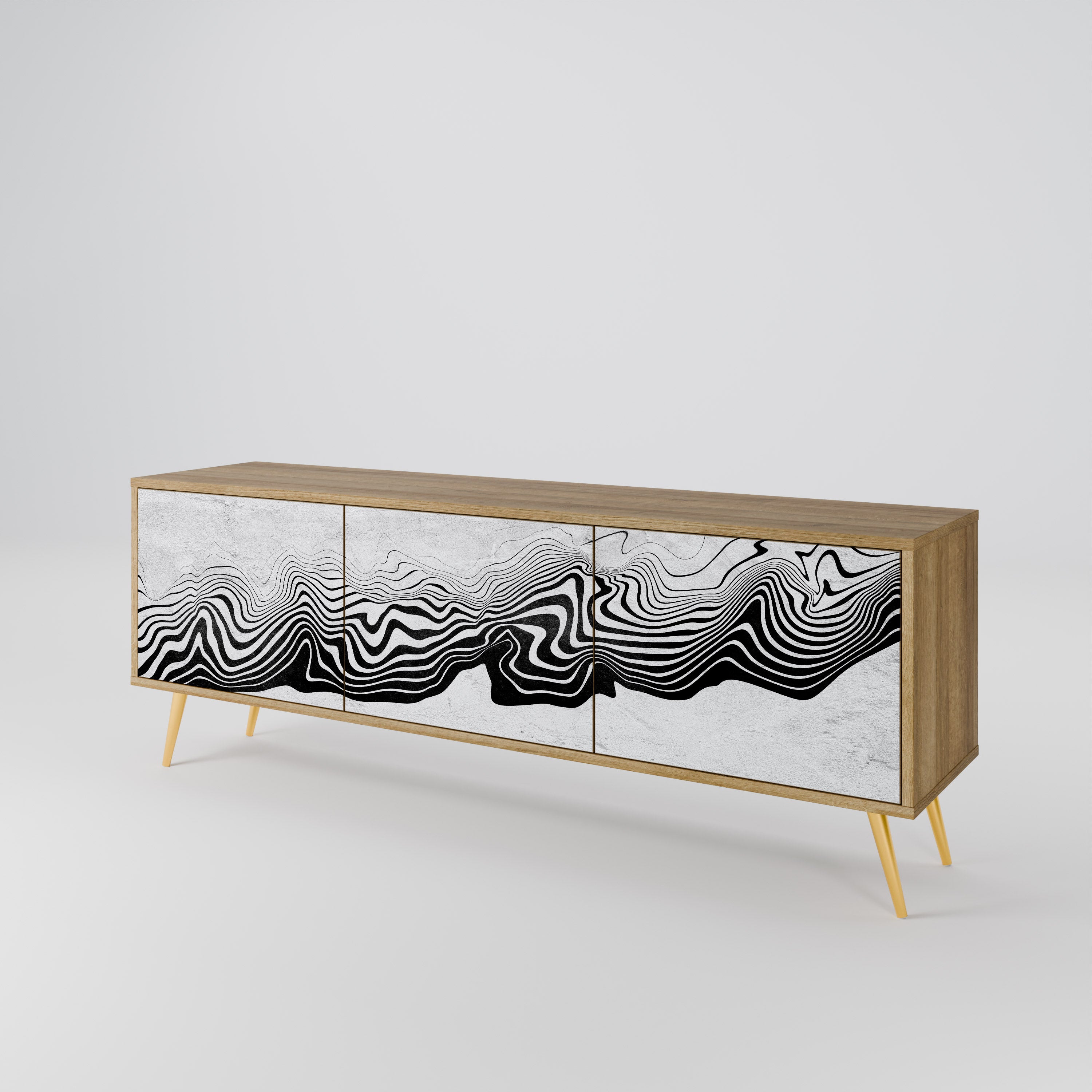 MONOCHROME MIRAGE Έπιπλο τηλεόρασης 3-θυρών