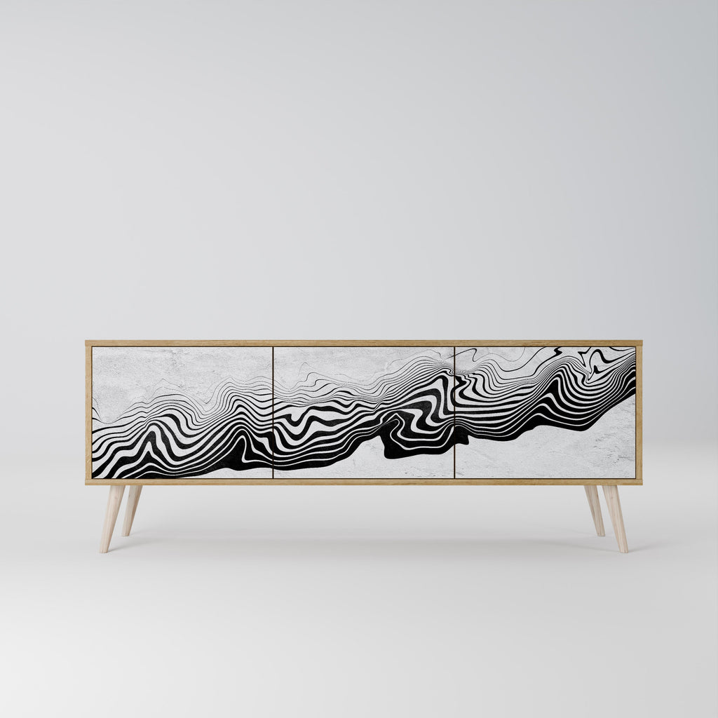 Βάση τηλεόρασης MONOCHROME MIRAGE 3 πορτών σε εφέ δρυός