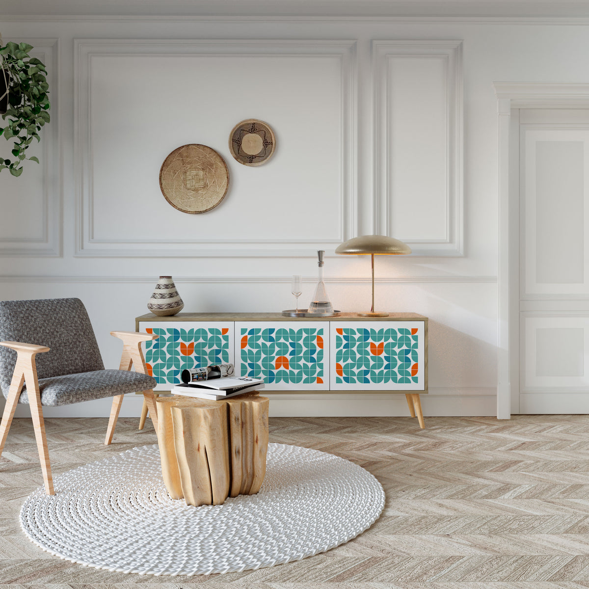 BE THE CHANGE Έπιπλο τηλεόρασης 3-θυρών