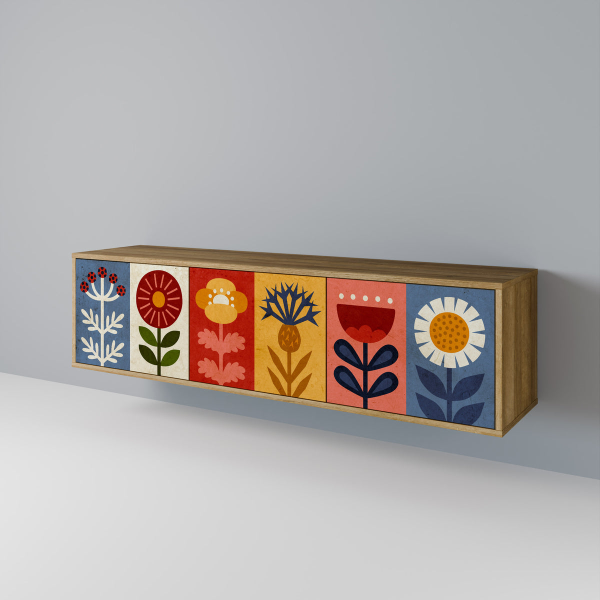 SCANDIC FLOWERET Έπιπλο τηλεόρασης 3-θυρών