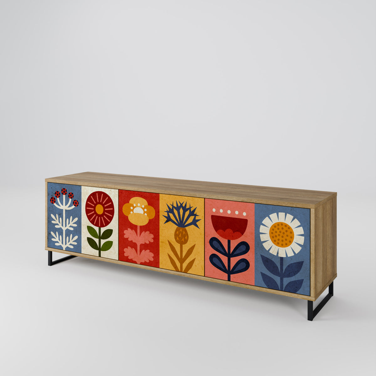 SCANDIC FLOWERET Έπιπλο τηλεόρασης 3-θυρών