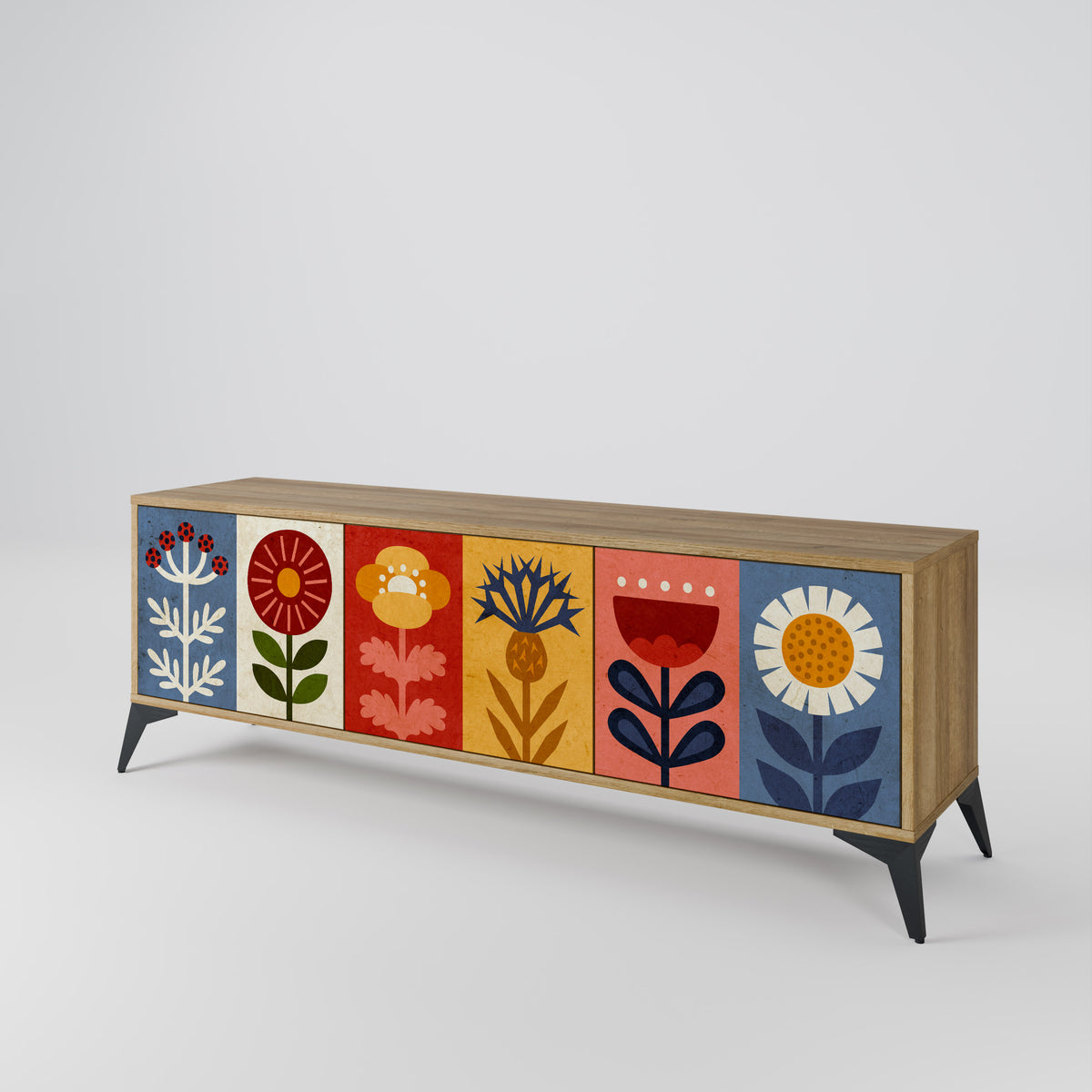 SCANDIC FLOWERET Έπιπλο τηλεόρασης 3-θυρών