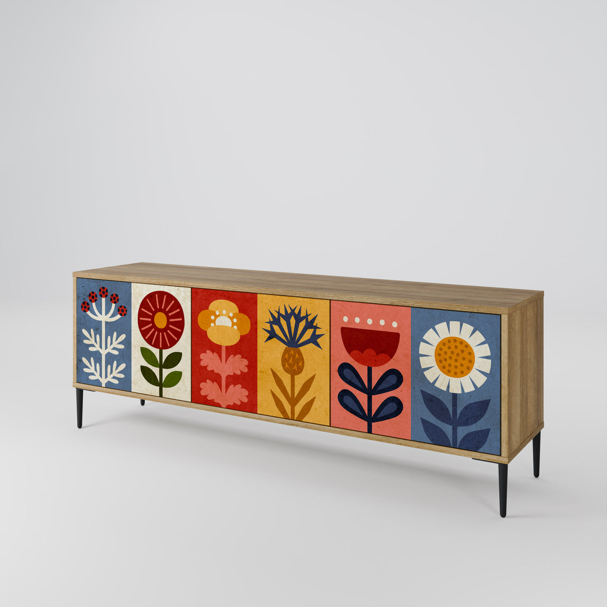 SCANDIC FLOWERET Έπιπλο τηλεόρασης 3-θυρών