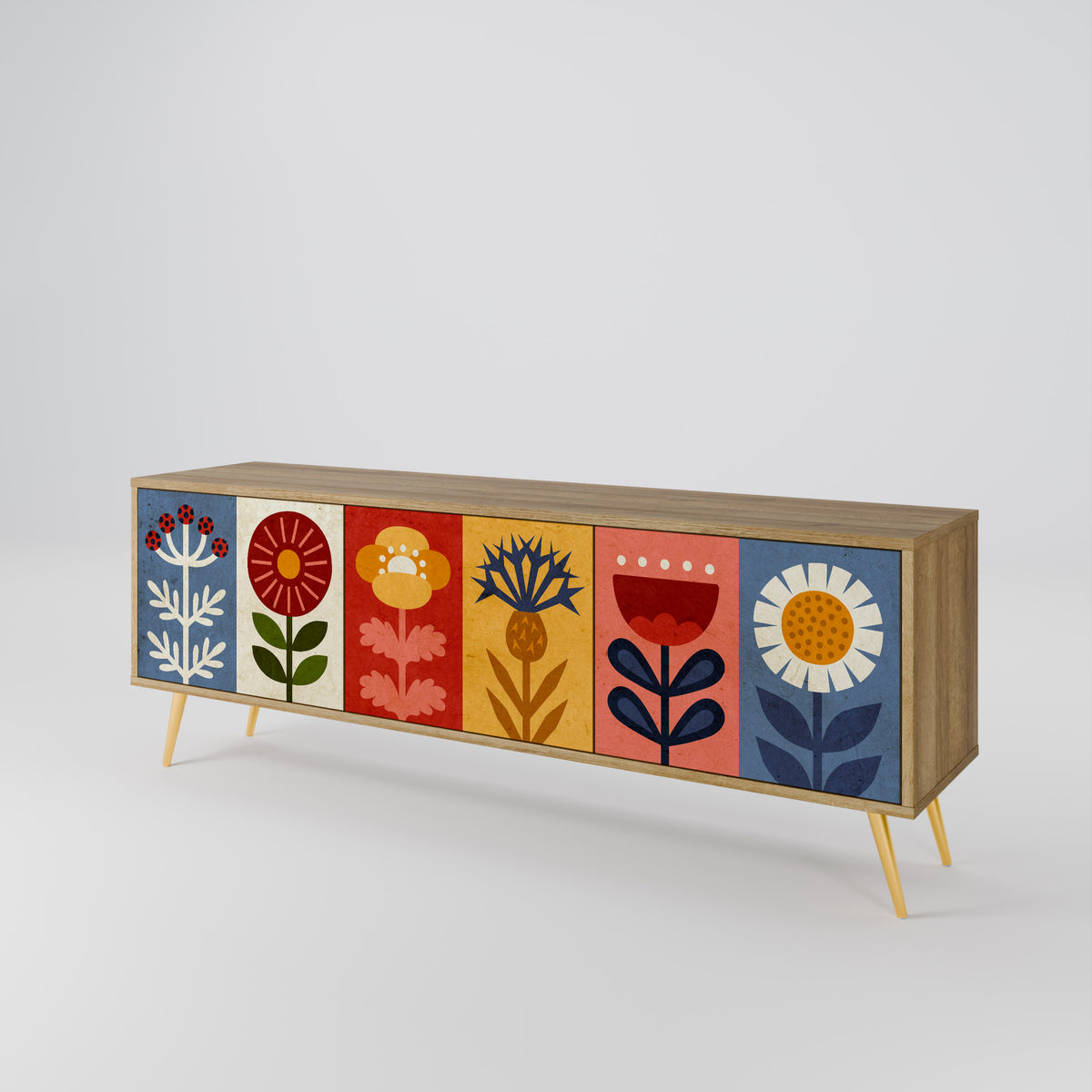 SCANDIC FLOWERET Έπιπλο τηλεόρασης 3-θυρών