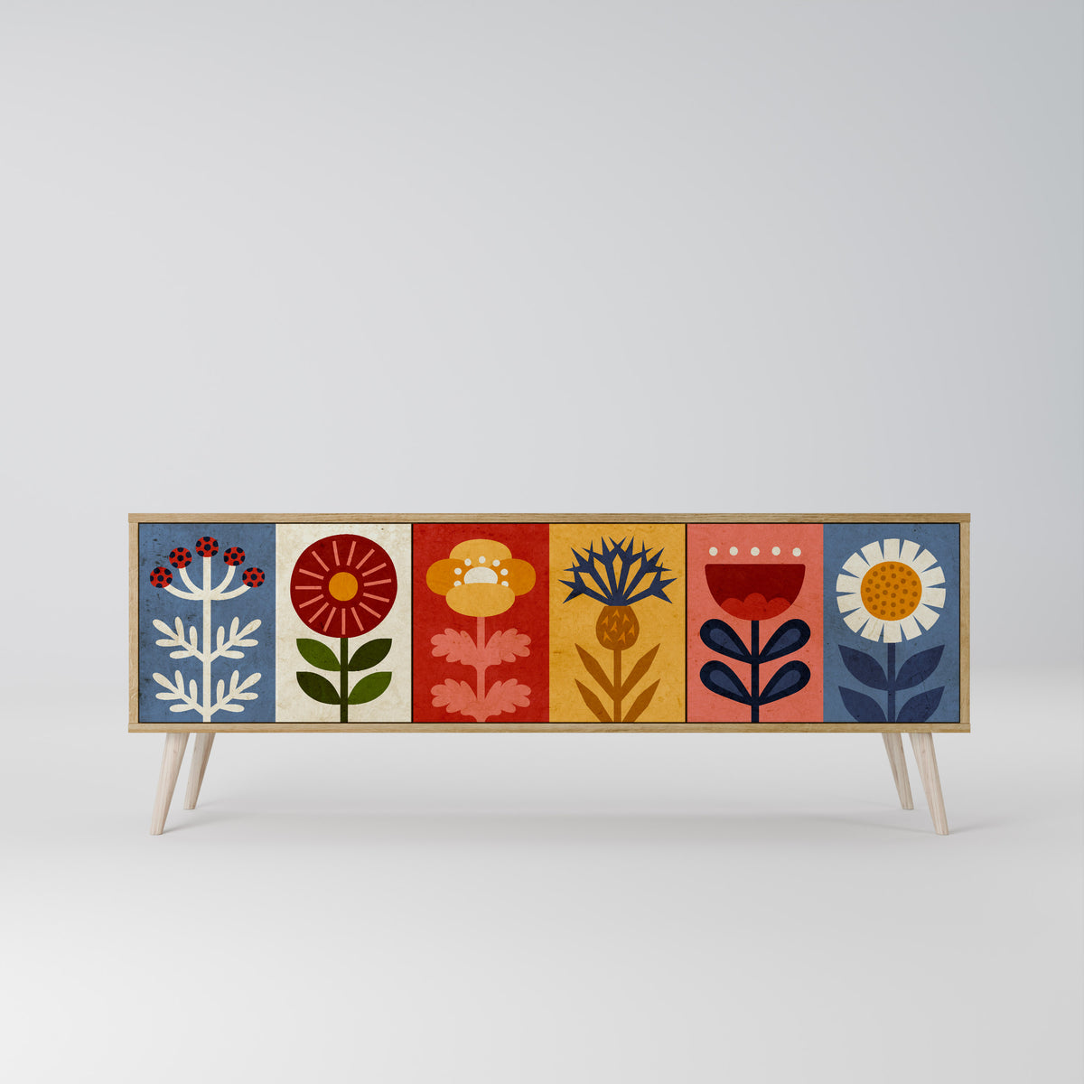 SCANDIC FLOWERET Έπιπλο τηλεόρασης 3-θυρών